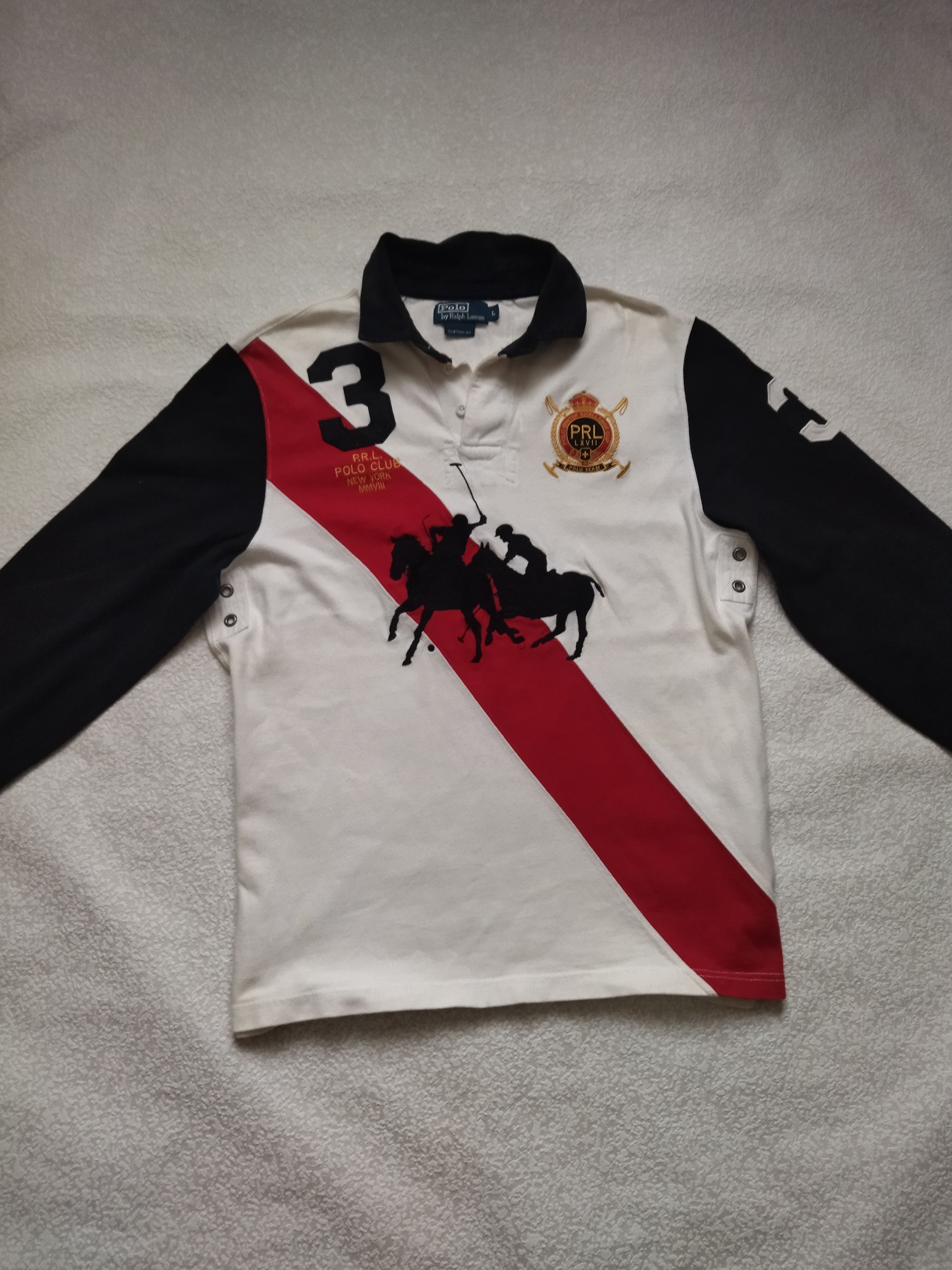 Polo Ralph Lauren × Vintage Vintage Polo Rugby manches longues polo shirt very rare Size US L / EU 52-54 / 3 - 2 Thumbnail