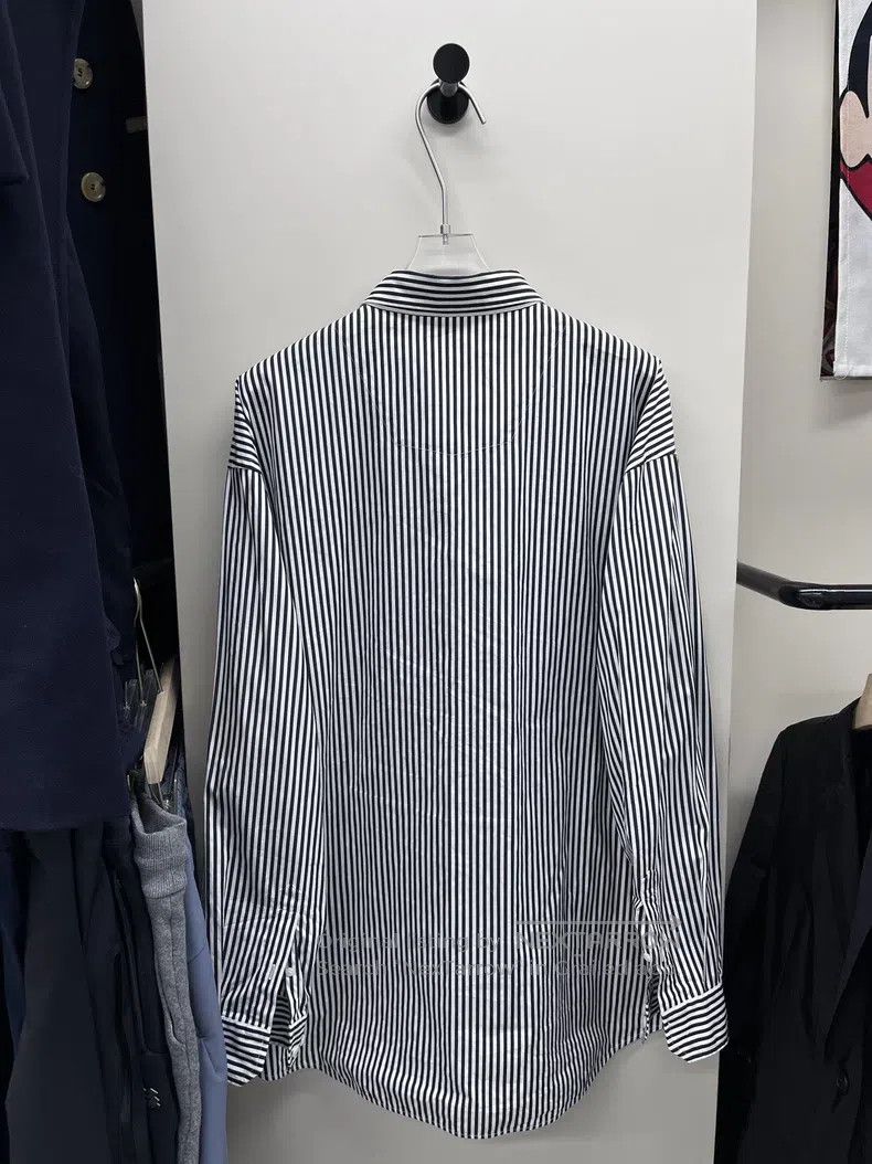 Balenciaga Balenciaga size 39 Embroidered 'In Love' Striped Shirt Jac Size US S / EU 44-46 / 1 - 2 Thumbnail