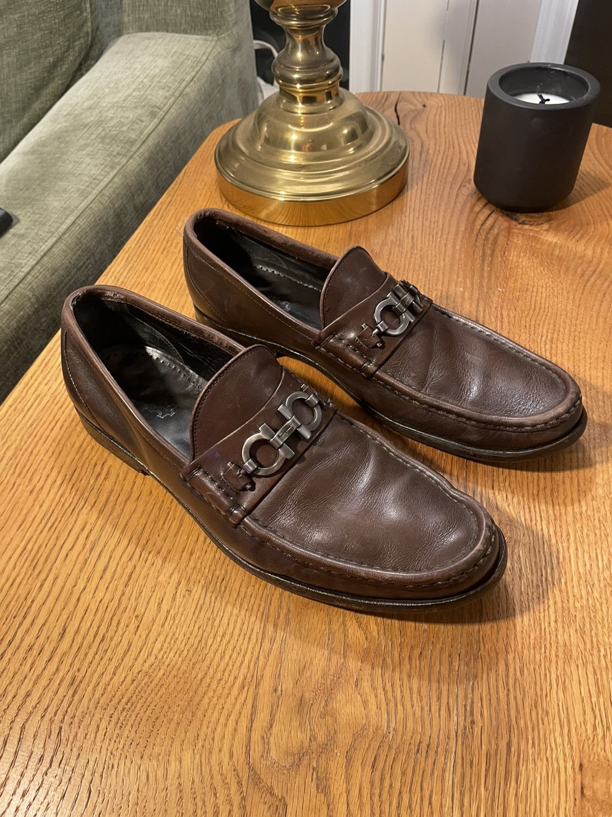 Salvatore Ferragamo Ferragamo Gancini Bit Loafer - Size 9 