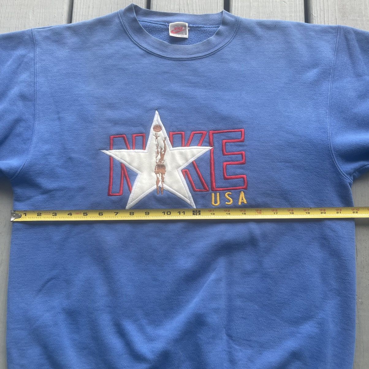 Nike VTG 90s Nike Shooting Star USA Graphic Boot Sweatshirt Large Size US L / EU 52-54 / 3 - 5 Thumbnail