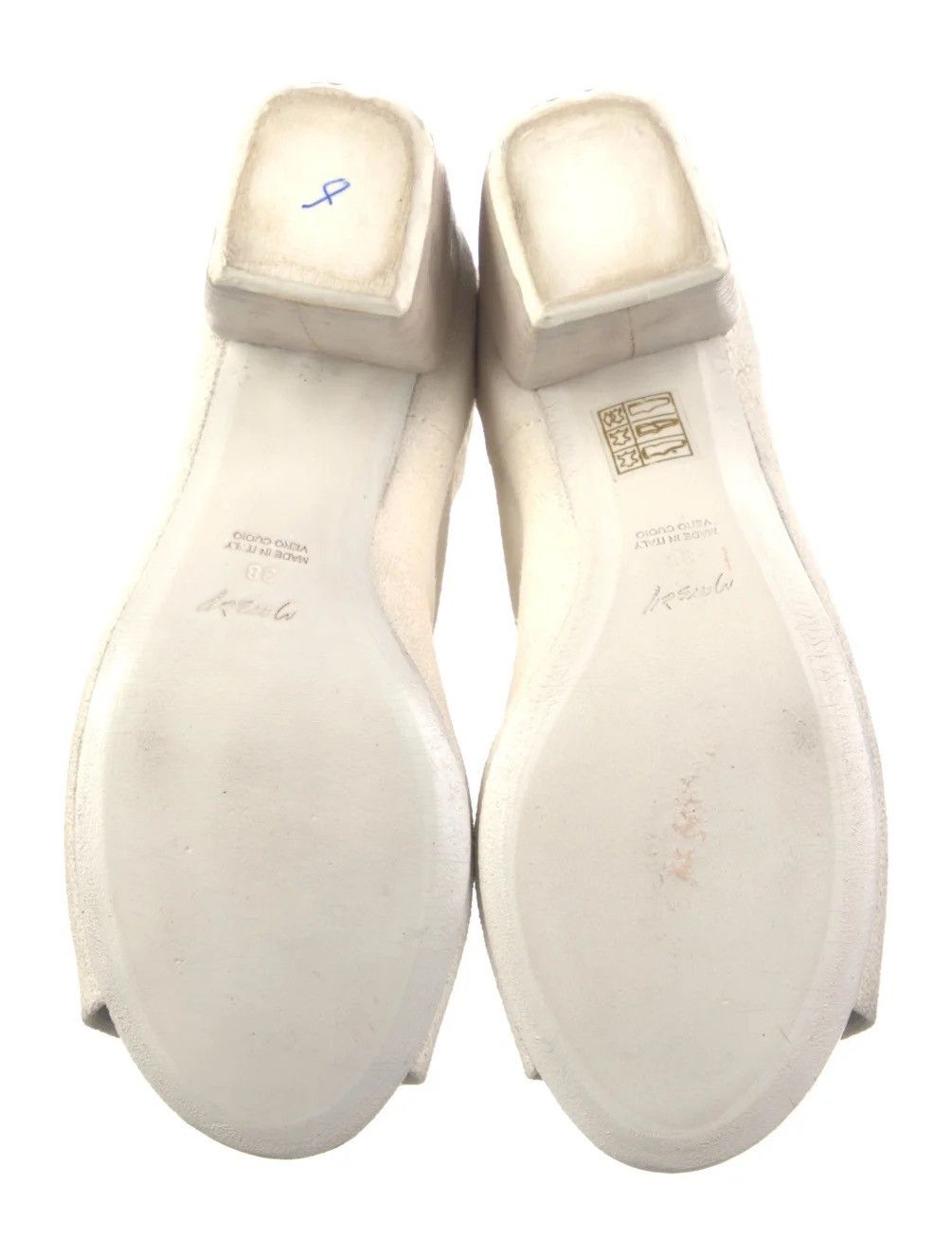 Marsell White suede heeled back zip boot Size US 8 / IT 38 - 5 Thumbnail