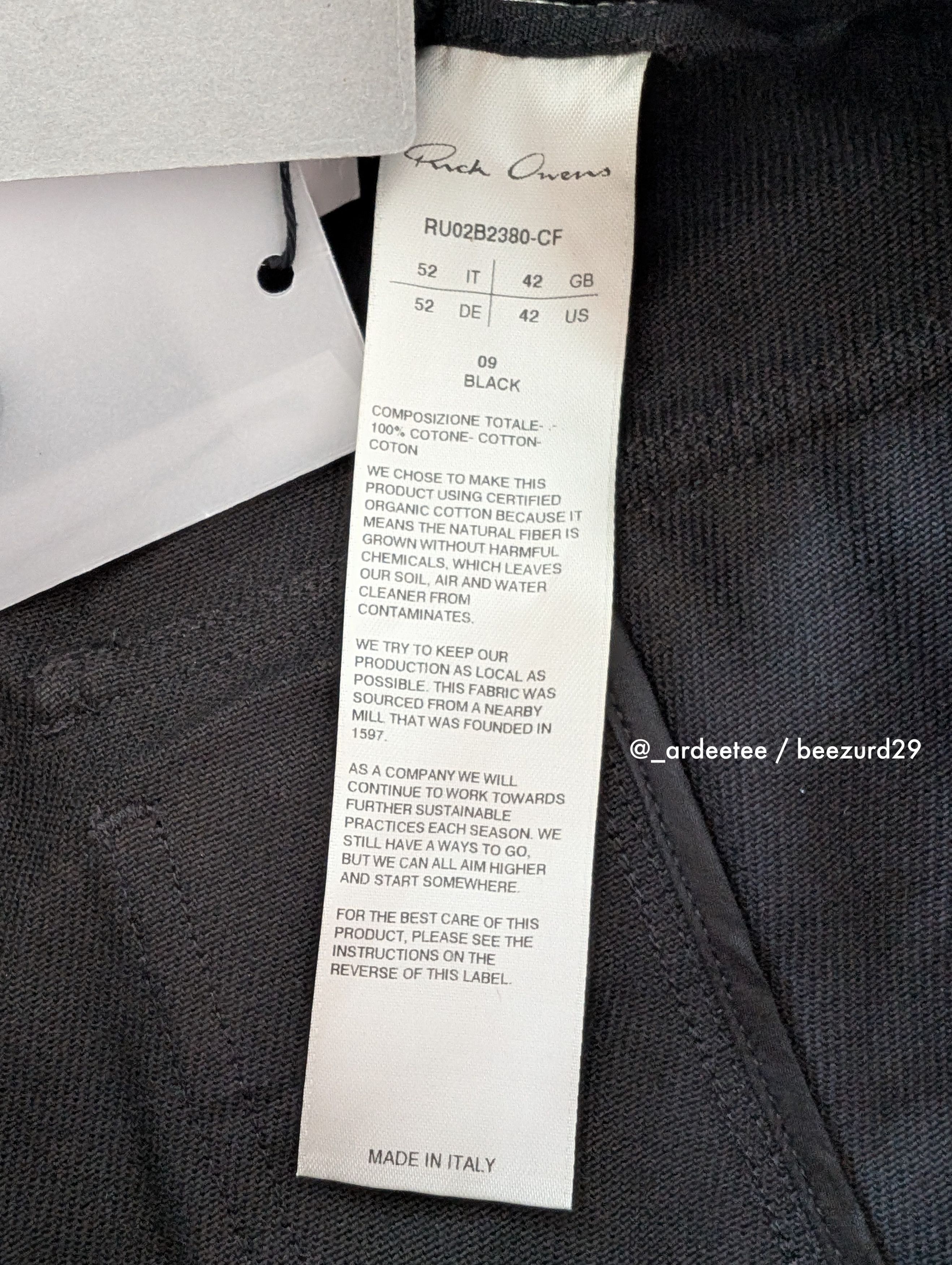 Rick Owens *NEW* TWILL FW22 DRAWSTRING DROP CROTCH PANTS 52 Size US 36 / EU 52 - 12 Thumbnail