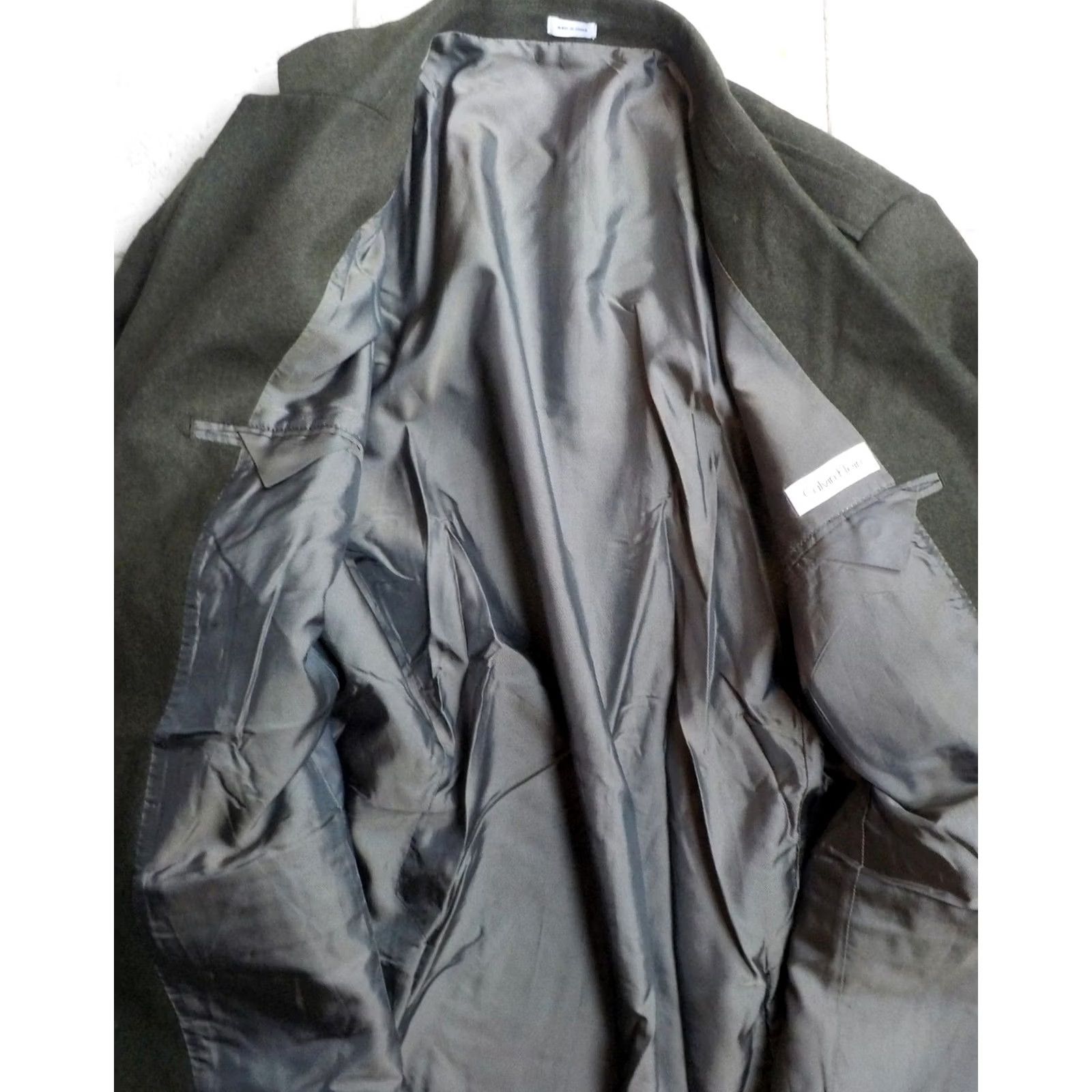 Calvin Klein Calvin Klein Blazer Army Green XL NWT The Militant Wool Blend Blazer Men Blazer Army Militant Epaulettes 2 Button Solid Size 46R - 5 Thumbnail