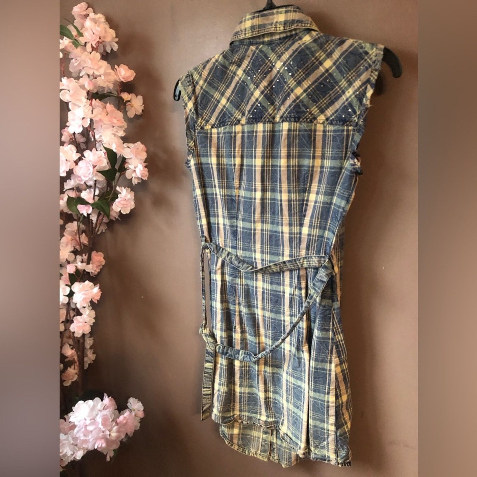 Guess Guess plaid top shirt w/ belt Size XS / US 0-2 / IT 36-38 - 6 Thumbnail