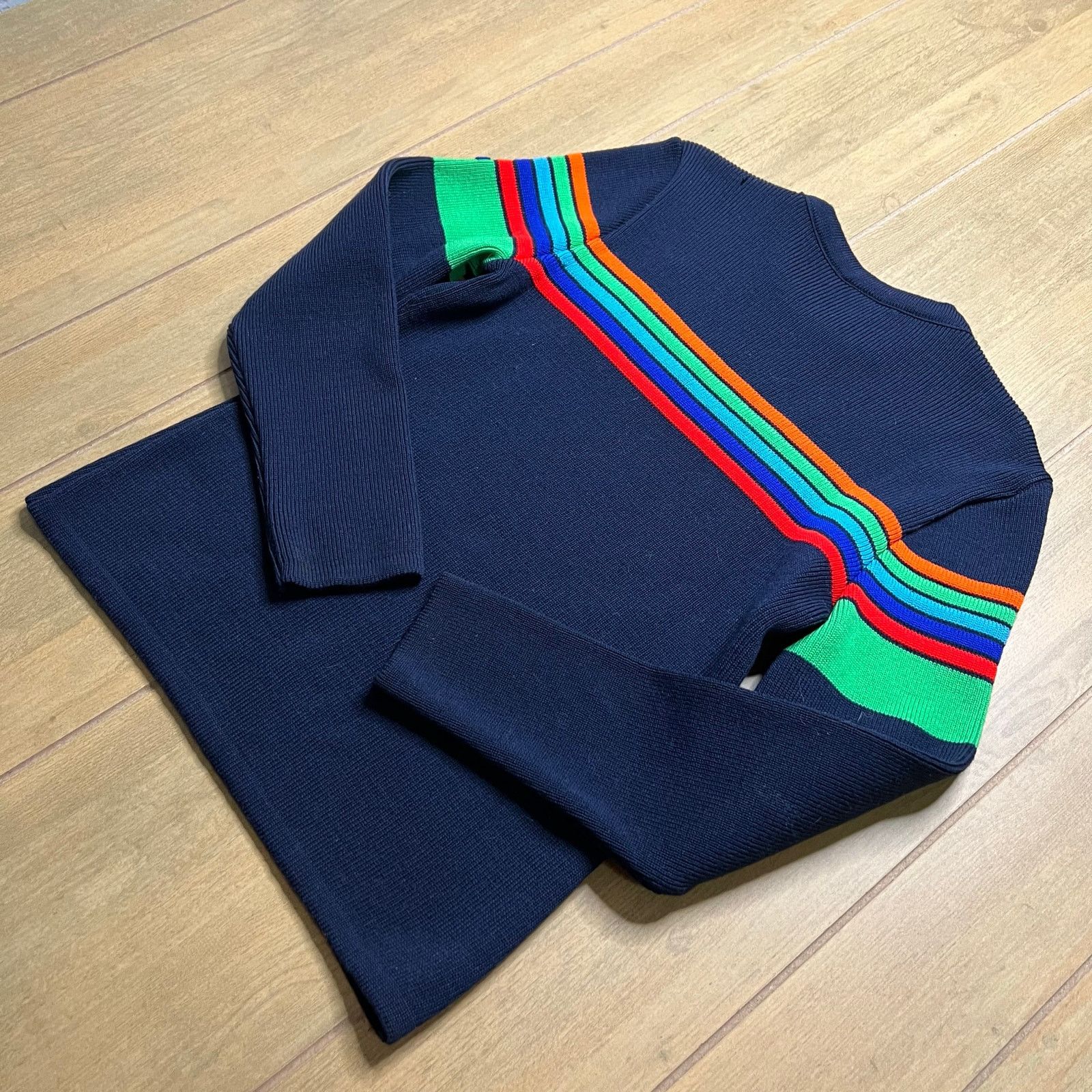 Vintage Vintage Lido of California Wool Striped Sweater Womens L USA Size L / US 10 / IT 46 - 10 Thumbnail