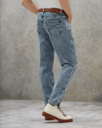 Brunello Cucinelli o1la1rc1a0325 Denim Pants in Dark Blue Size US 32 / EU 48 - 2 Thumbnail