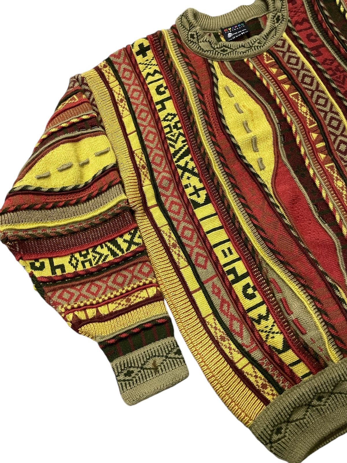 Coogi × Tundra Emaroo Australia 3D Coloured Cable Knit Coogi Style Sweater Size US M / EU 48-50 / 2 - 5 Thumbnail