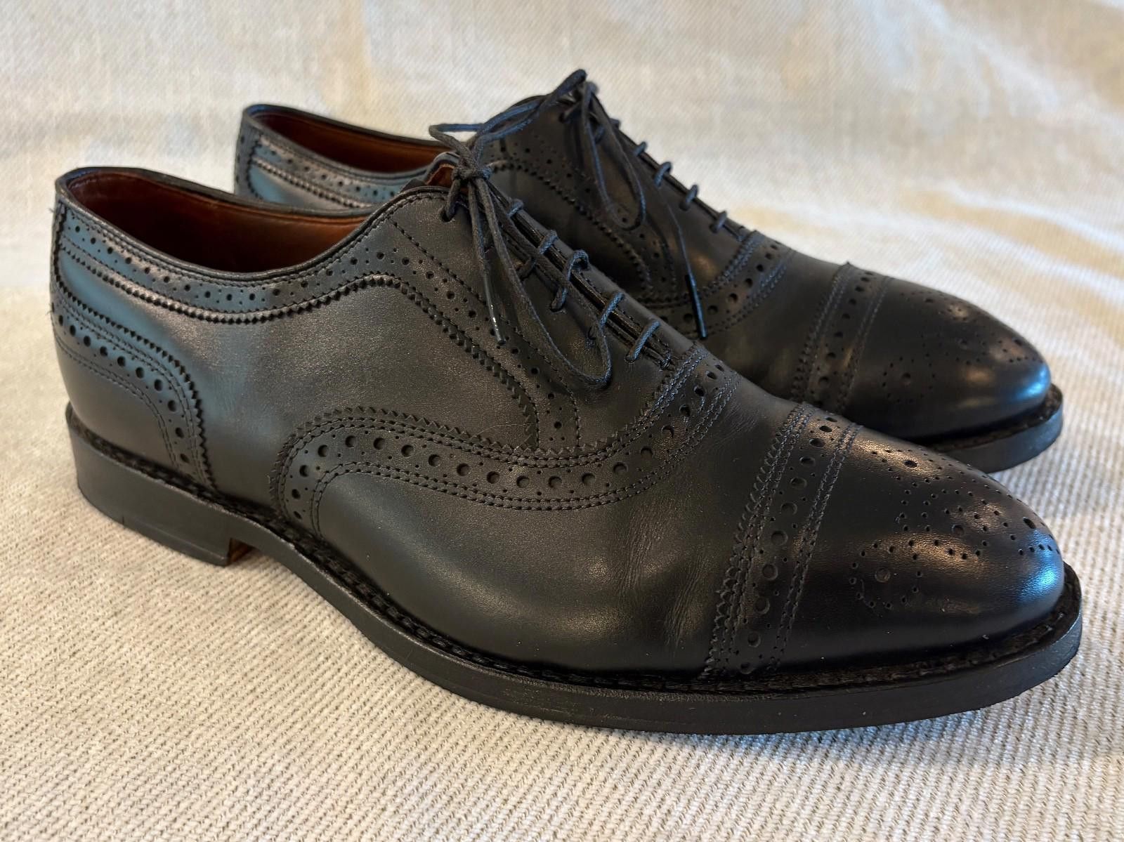 Brooks Brothers BROOKS BROTHERS BLACK LEATHER CAP TOE WING TIP BROGUES 7.5 Size US 7.5 / EU 40-41 - 3 Thumbnail