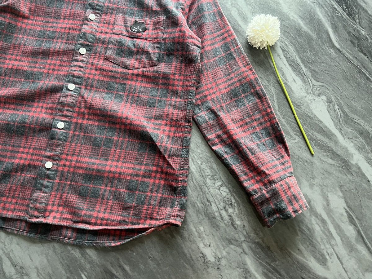 Ne-Net Ne-net : Plaid Tartan Red Black Pattern Cat Nya Size US M / EU 48-50 / 2 - 5 Thumbnail