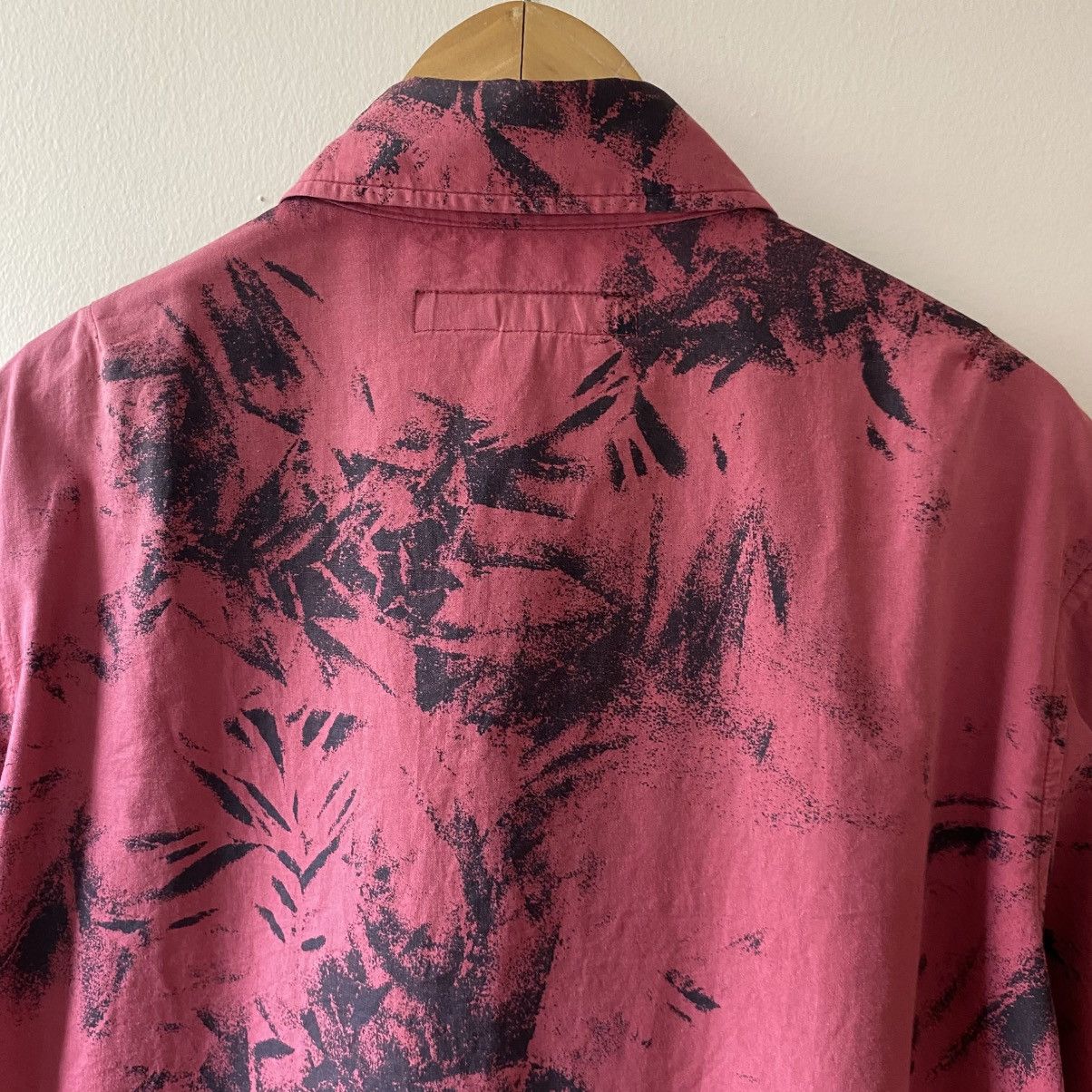 BERNINGS SHO BERNINGS SHO Punk Y2K Red Black Print Short Sleeve Shirt Size US L / EU 52-54 / 3 - 10 Thumbnail