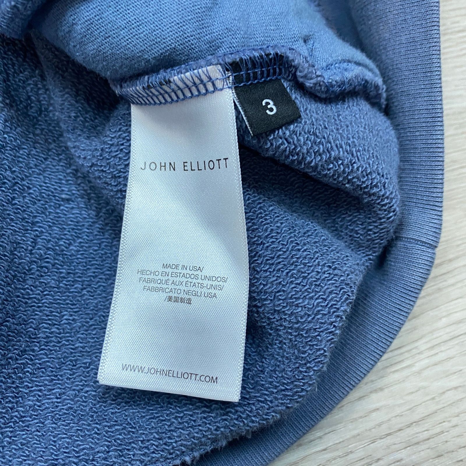 John Elliott John Elliott Blue Aspen Hoodie Men's Large Minimalist Lounge Size US L / EU 52-54 / 3 - 7 Thumbnail