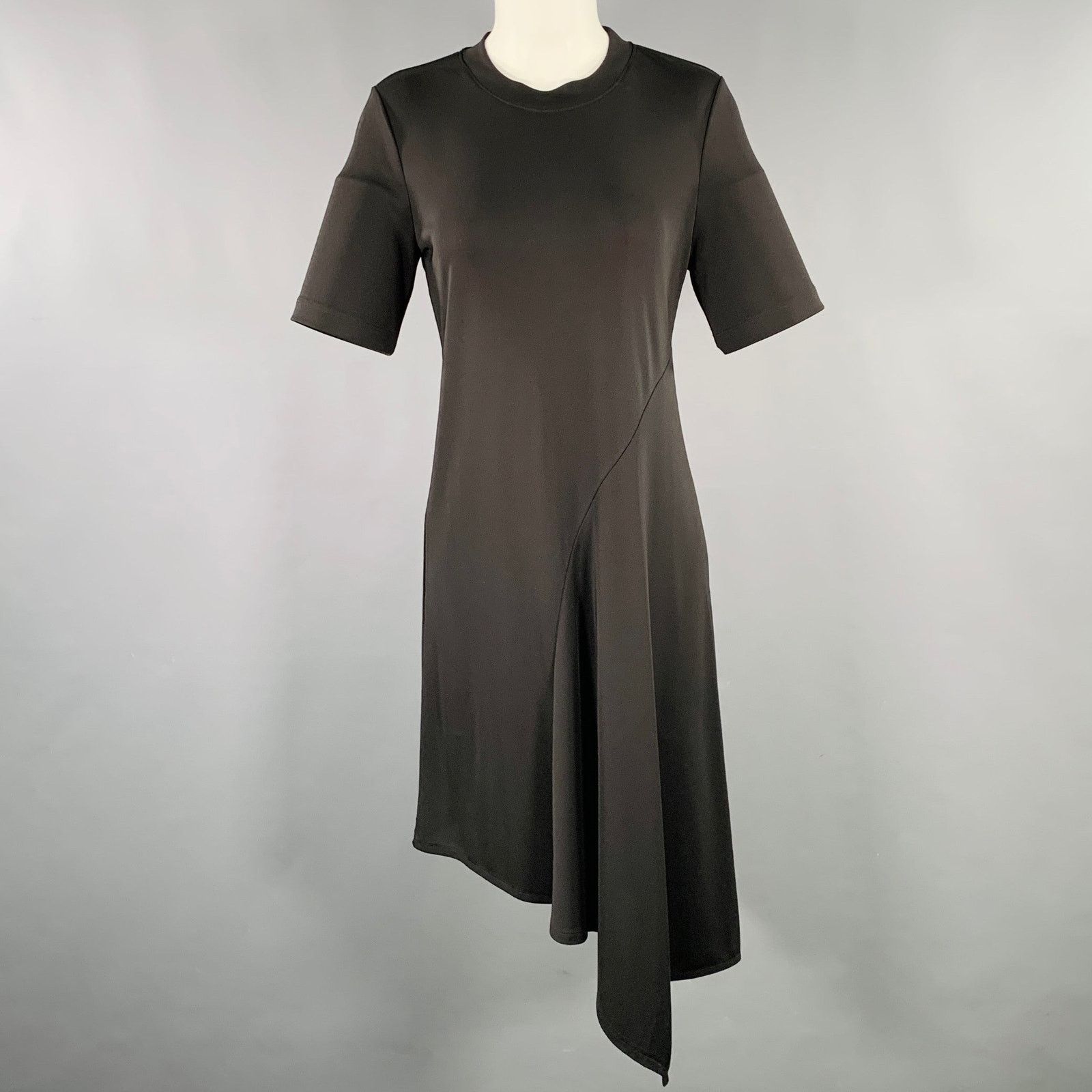 DKNY Size S Black Polyester Blend Short Sleeve Dress