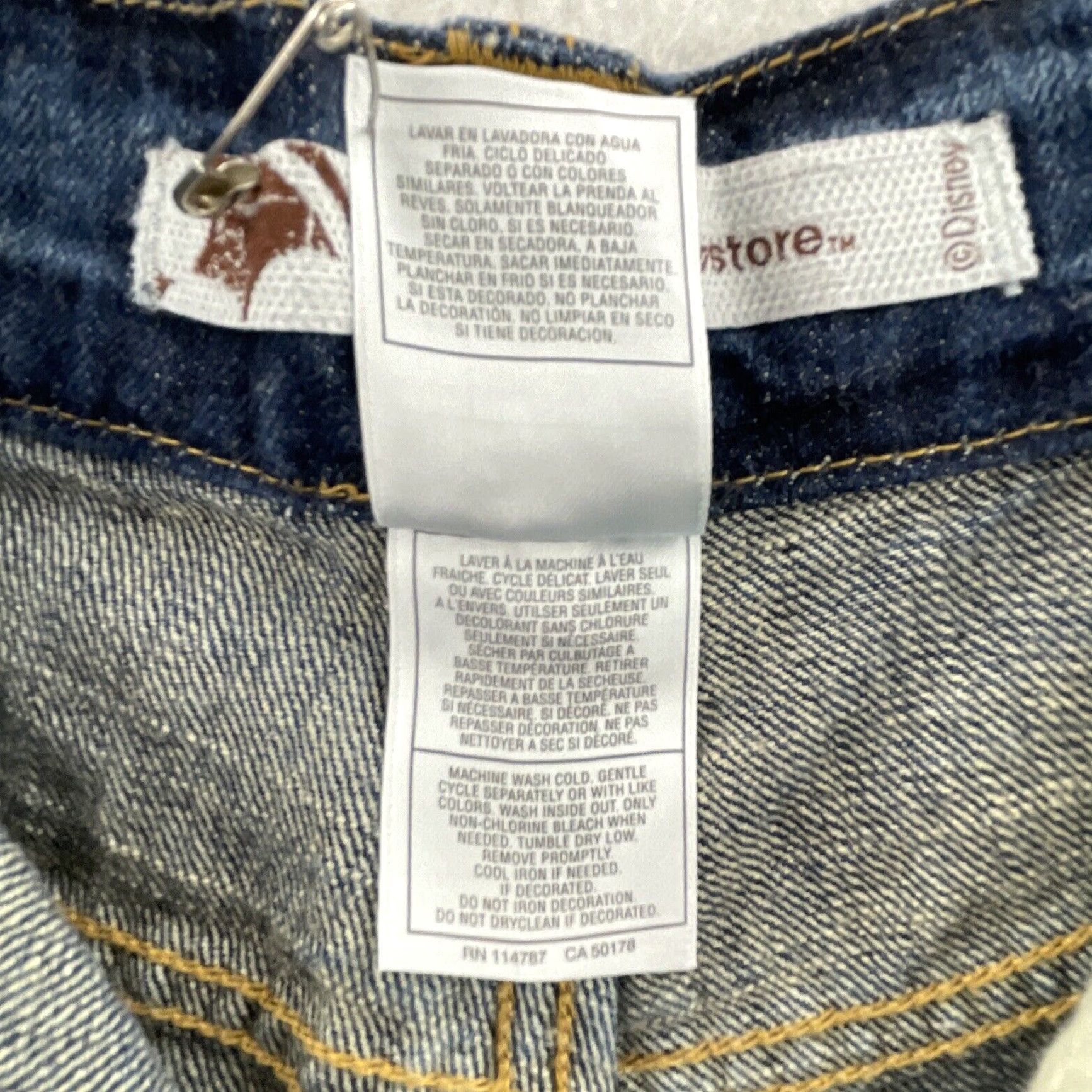 Disney Disney Store Mens Shorts, 30, Blue, Dark Wash, Mickey Mouse Embroidery, Denim Bermuda Size US 30 / EU 46 - 3 Thumbnail