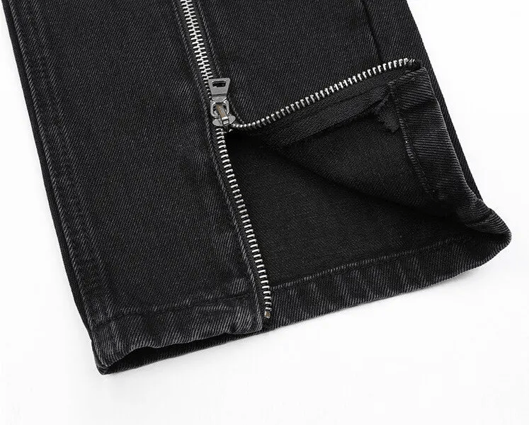 Japanese Brand × Vintage Black front zip denim jeans pants aesthetic Size US 28 / EU 44 - 9 Thumbnail