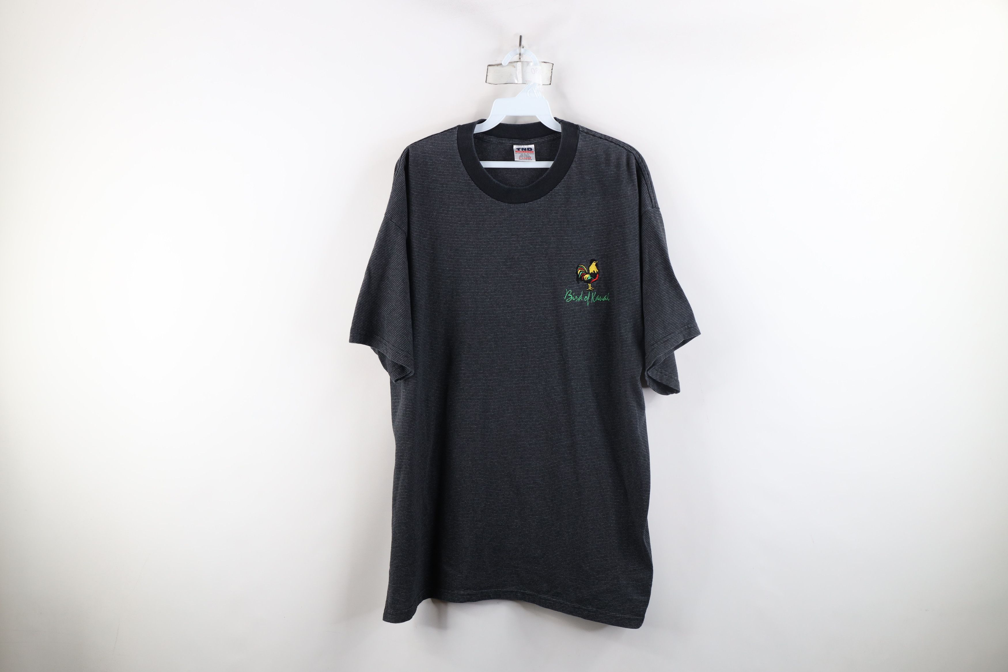 Vintage Vintage 90s Streetwear Striped Bird of Kauai Chicken T-Shirt Size US XL / EU 56 / 4 - 1 Thumbnail