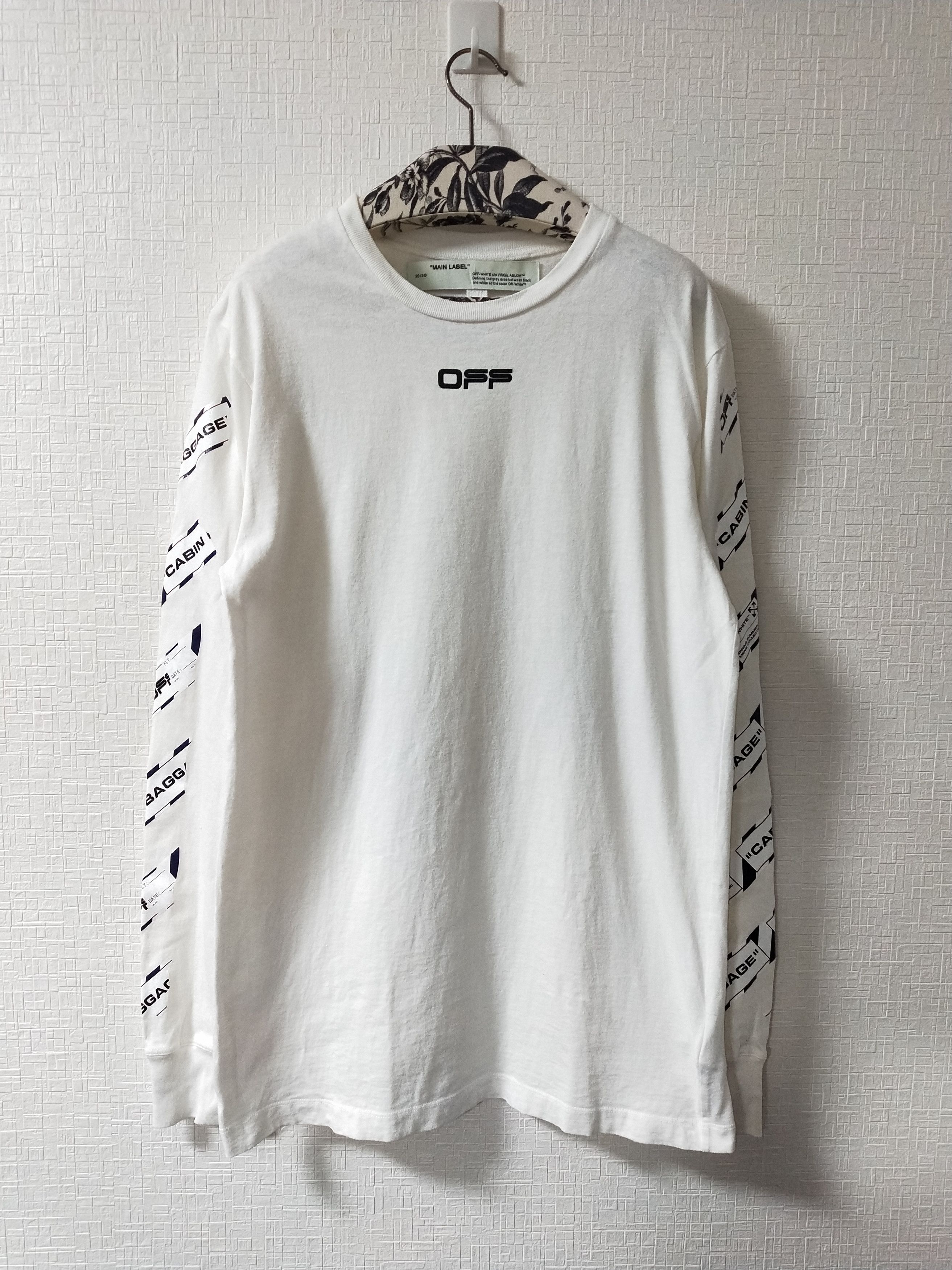 Off-White Airport Tape L/S Tee Size US M / EU 48-50 / 2 - 2 Thumbnail
