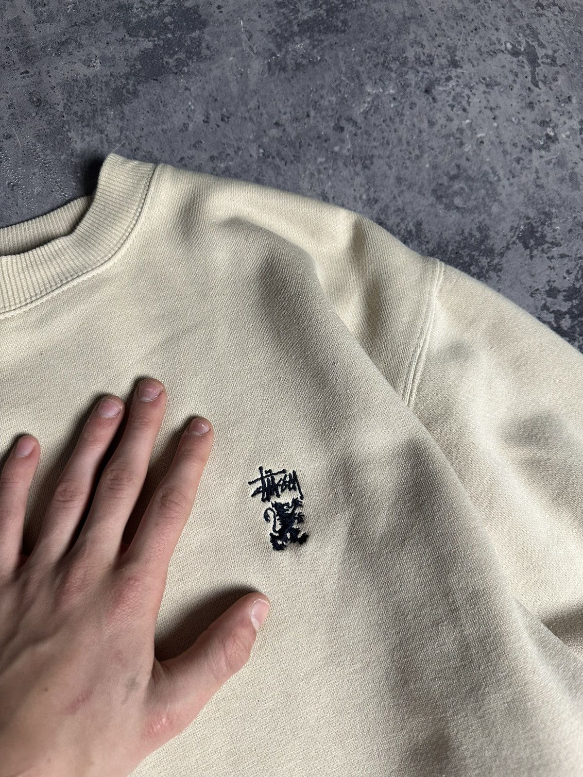 Stussy Vintage Stussy Sweatshirt Beige Small logo Size US L / EU 52-54 / 3 - 4 Thumbnail
