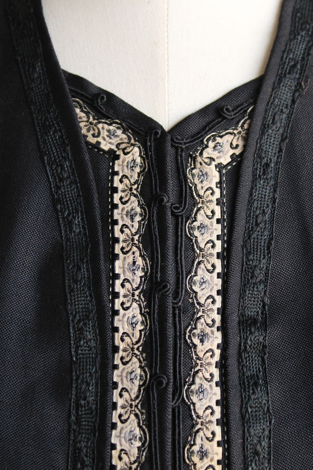 Vintage Vintage Antique 1800s Victorian Jacket, Large Size Black Sil Size L / US 10 / IT 46 - 3 Thumbnail