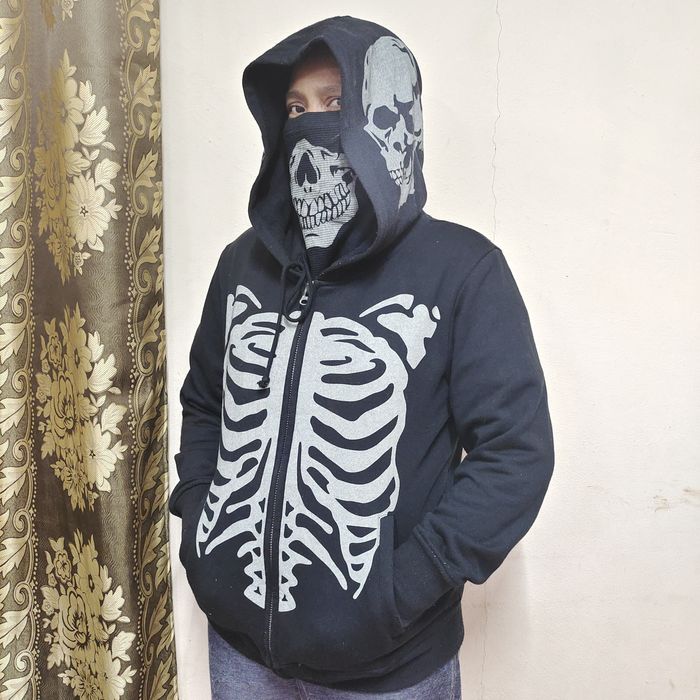 Designer Japanese Brand Estilo Skull Skeleton Hoodie with Skull