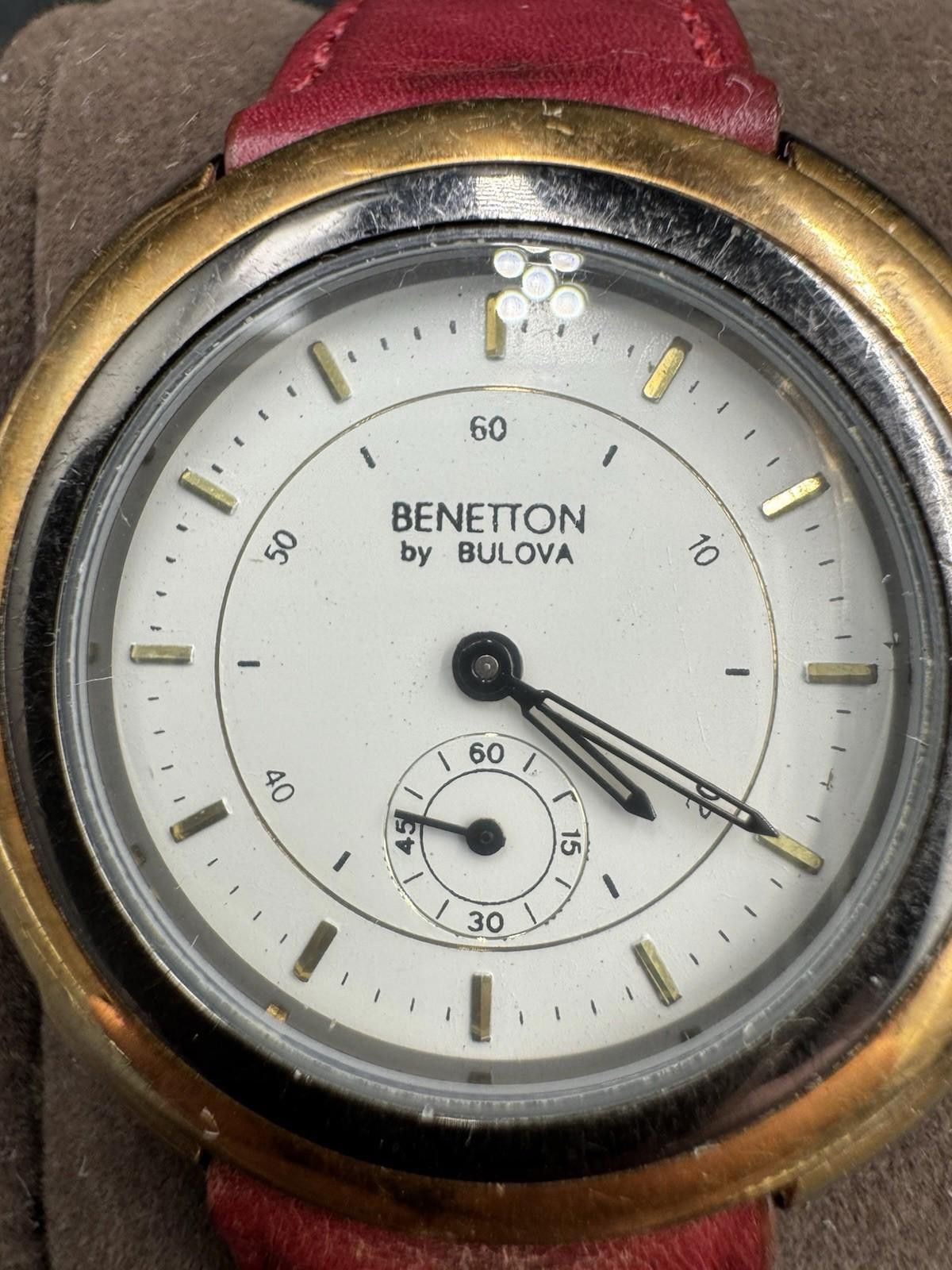 Bulova Vintage Benetton by Bulova Tachymeter Watch Red Velvet Strap Size ONE SIZE - 3 Thumbnail