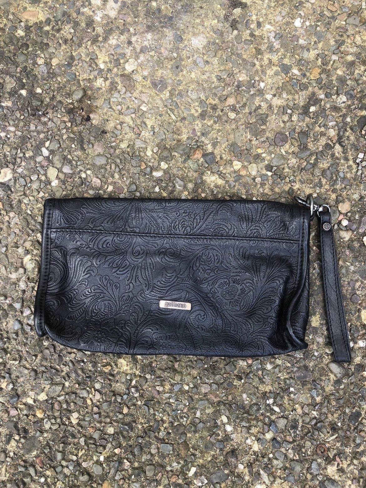 John Galliano John Galliano Vintage “Gazette” Print Leather Clutch Size ONE SIZE - 4 Thumbnail