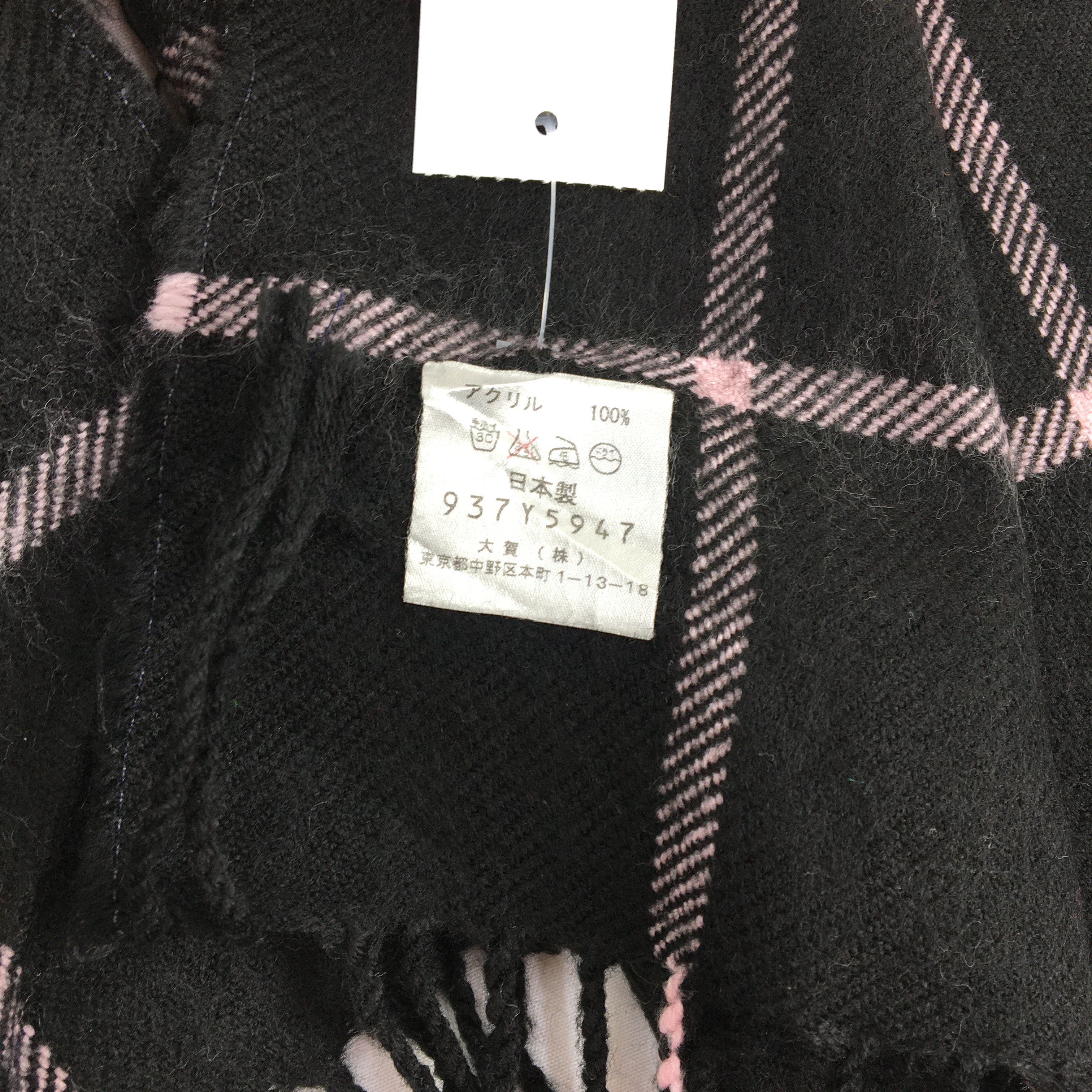 Katharine Hamnett London Vintage Katharine Hamnett Scarf Muffler Wool Check Scarves Size ONE SIZE - 5 Thumbnail