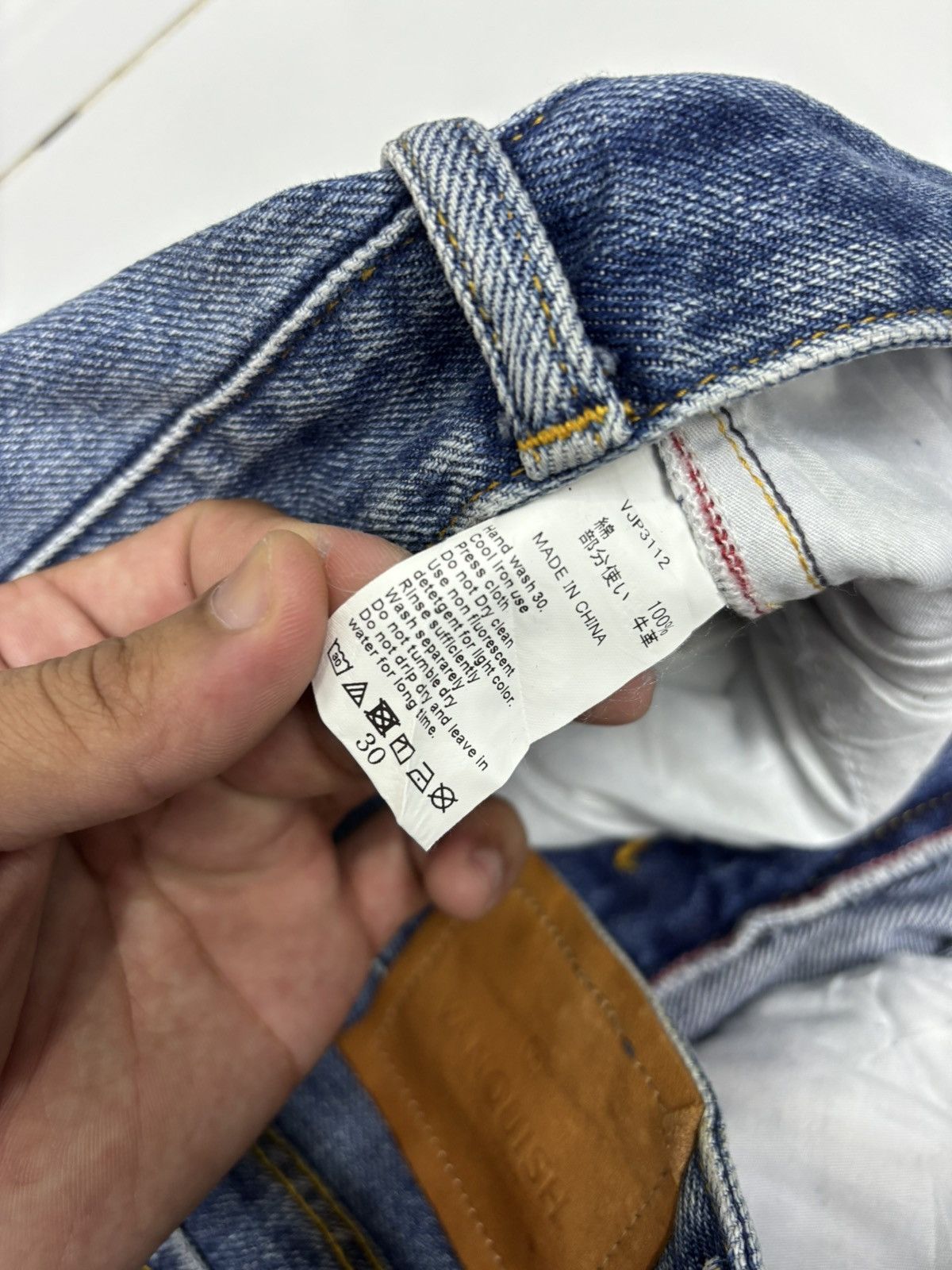 Japanese Brand × Vanquish Vintage Vanquish Ripped Regular Straight Jeans Size US 31 - 12 Thumbnail