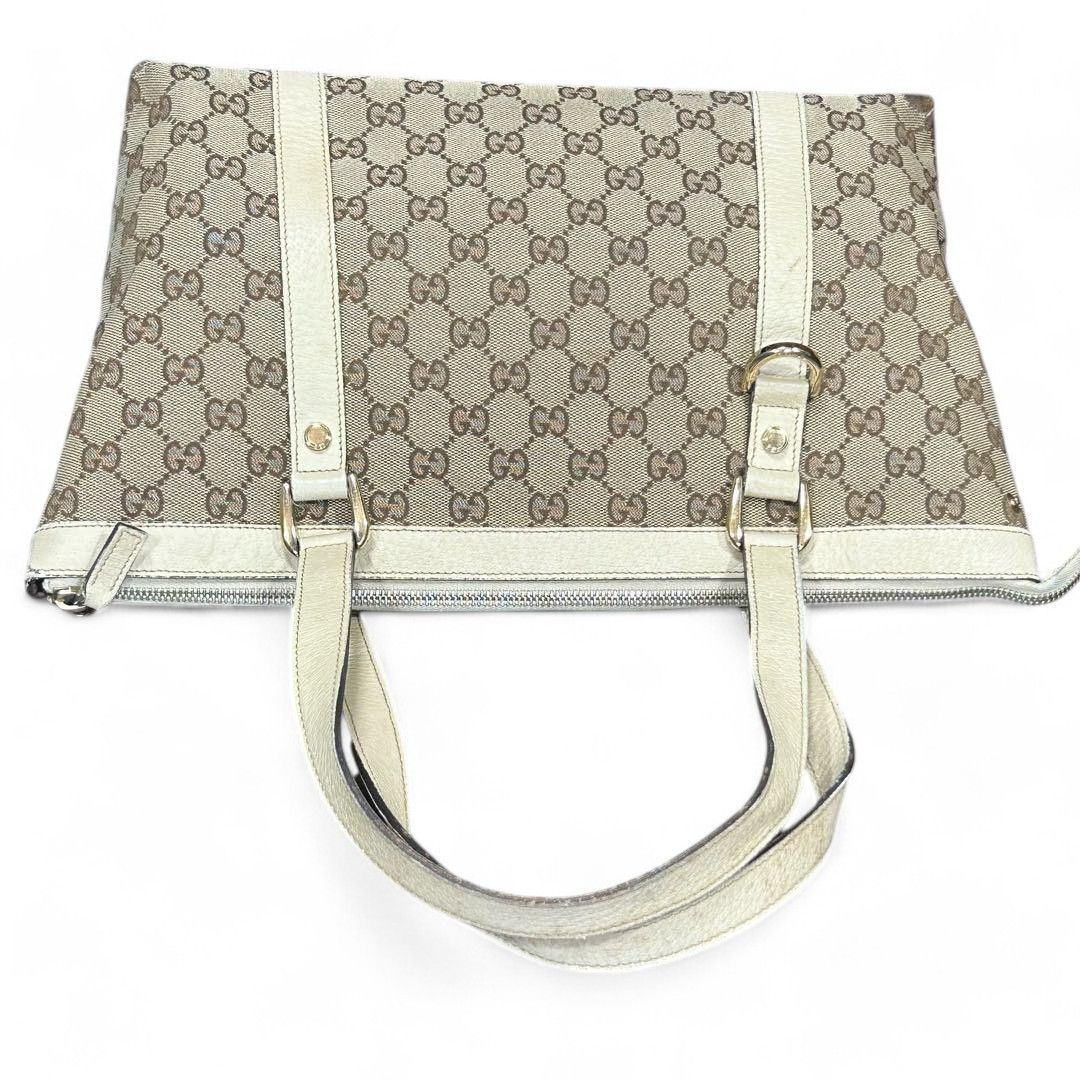 Gucci Gucci - Abbey Handbag Shoulder Bag Beige Leather Size ONE SIZE - 8 Thumbnail