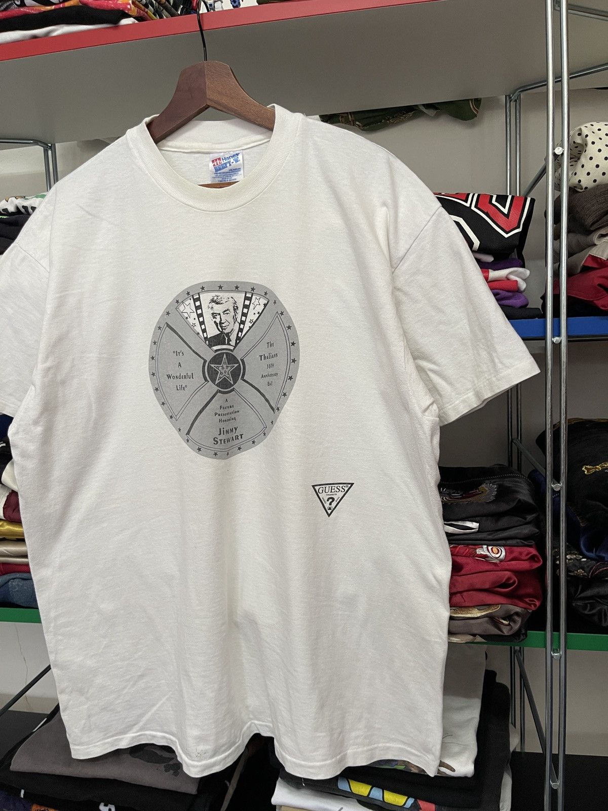 Vintage Vintage 90s Guess The Thalians Jimmy Stewart Honurable Tee Size US XL / EU 56 / 4 - 3 Thumbnail