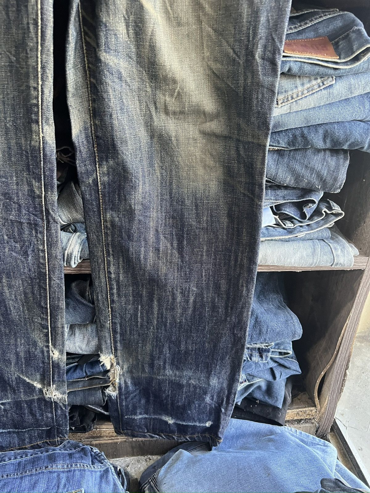 Other 🔥Rare Macarena Full Zipper Distressed Denim Size US 33 - 8 Thumbnail