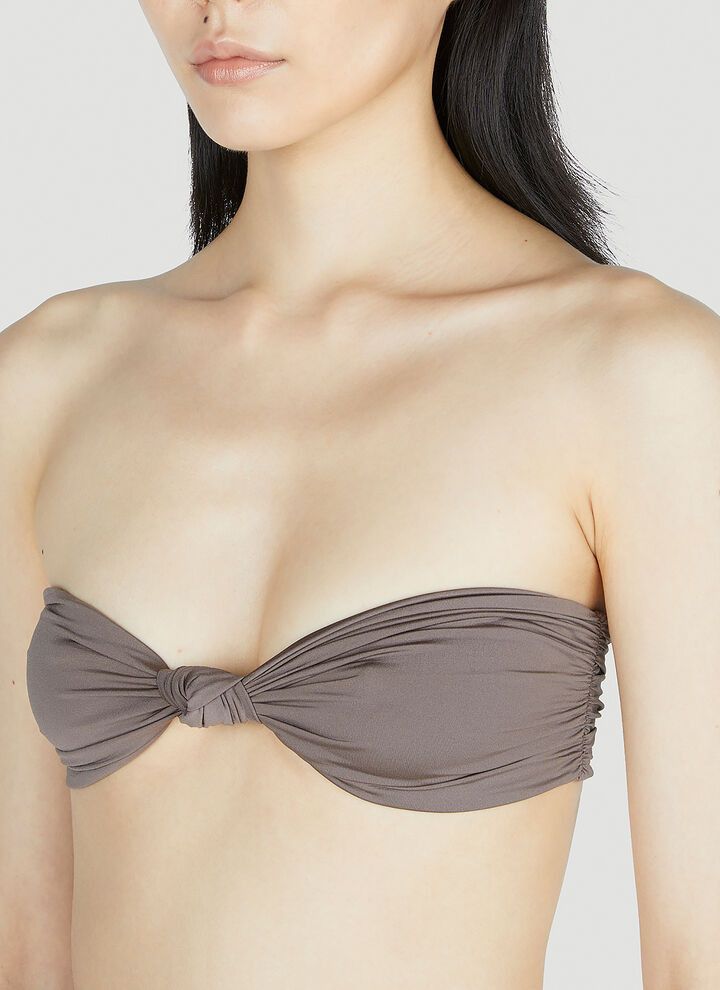Saint Laurent Paris o1s1wg110924 Size: XS / Bikini Bandeau Top in Grey Size ONE SIZE - 6 Thumbnail