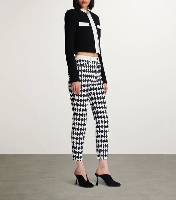 Balmain o1s1wg110825 Crepe Spencer Jacket in Black Size L / US 10 / IT 46 - 2 Thumbnail