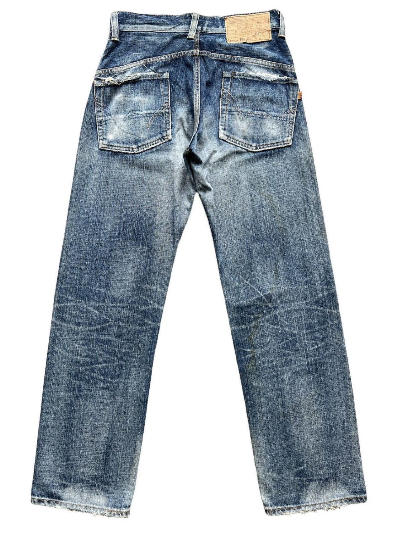 Edwin Vintage Edwin 505 Selvedge Distressed Denim Jeans 30x32 Size US 30 / EU 46 - 3 Thumbnail