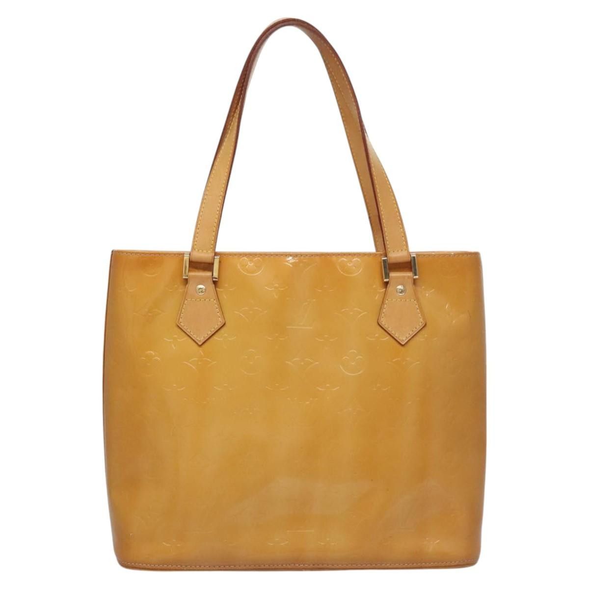 Louis Vuitton LOUIS VUITTON Monogram Vernis Houston Hand Bag Beige M91004 Size ONE SIZE - 3 Thumbnail