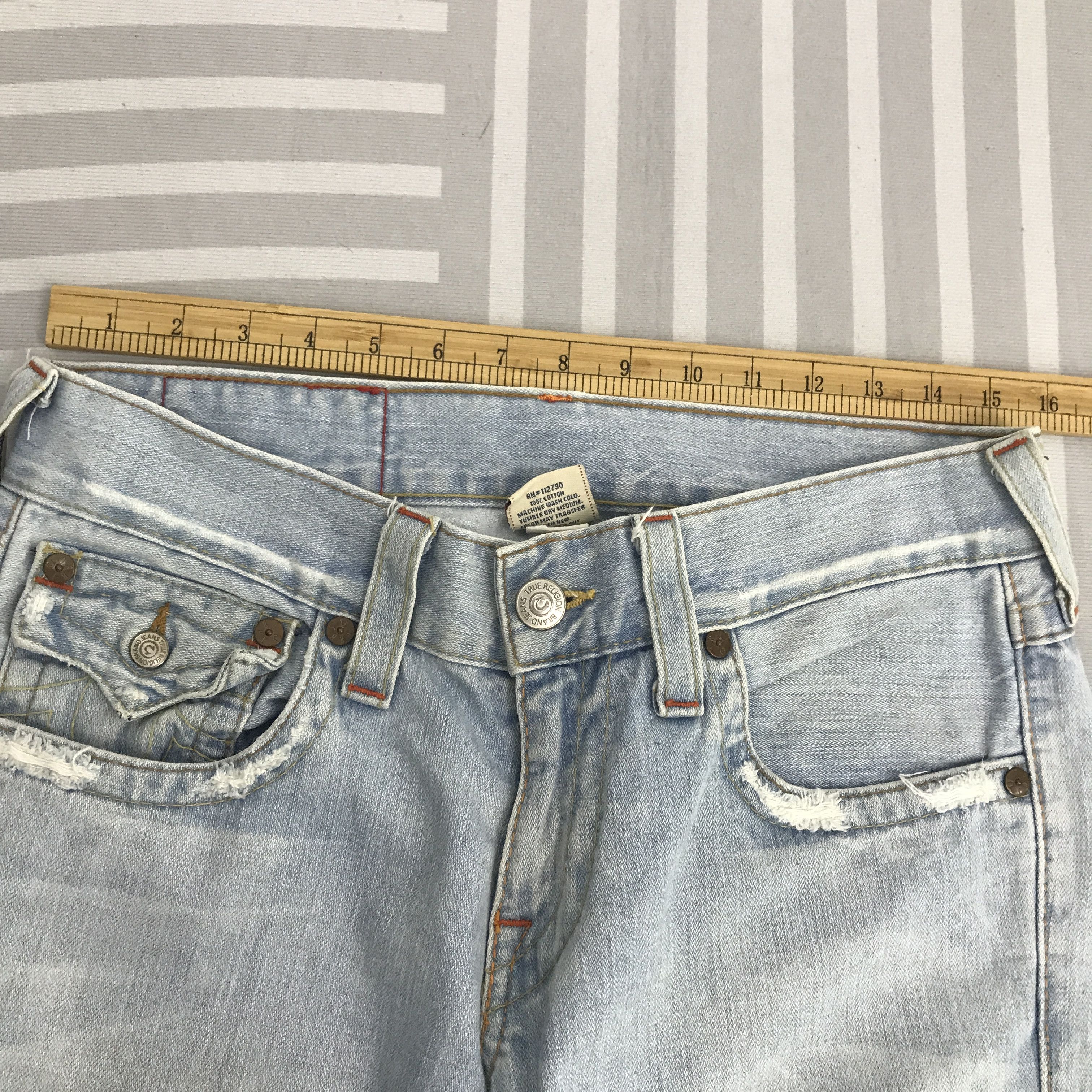 Japanese Brand × Vintage Vintage Flare True Religon Distressed Denim Size US 30 / EU 46 - 8 Thumbnail