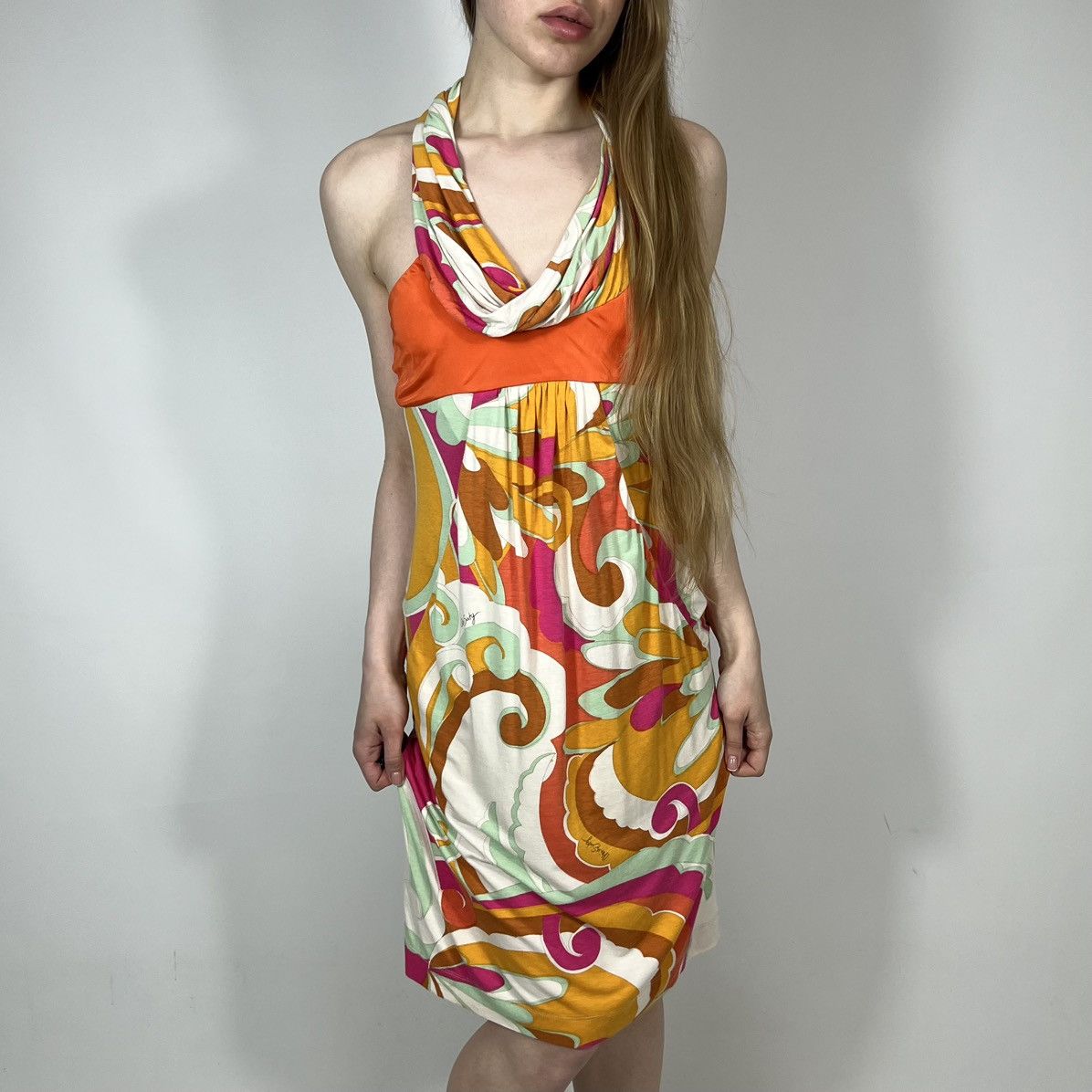 Miss Sixty Vintage Y2K Miss Sixty Floral Abstract Print Viscose Dress Size S / US 4 / IT 40 - 3 Thumbnail