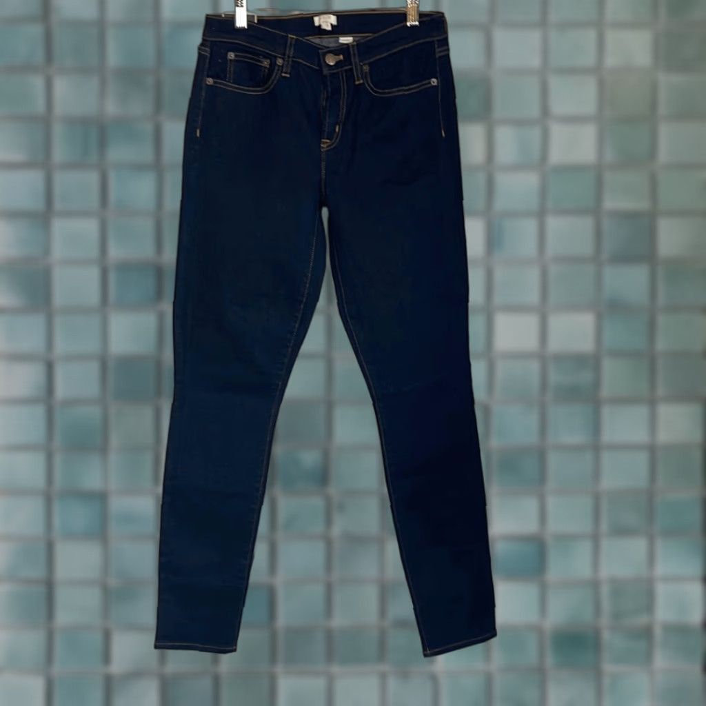 J.Crew J. Crew Women’s Midrise Skinny Jeans size 27, new with tag blue dark wash skinny jeans Womens 27 Jeans Size 27" / US 4 / IT 40 - 1 Thumbnail