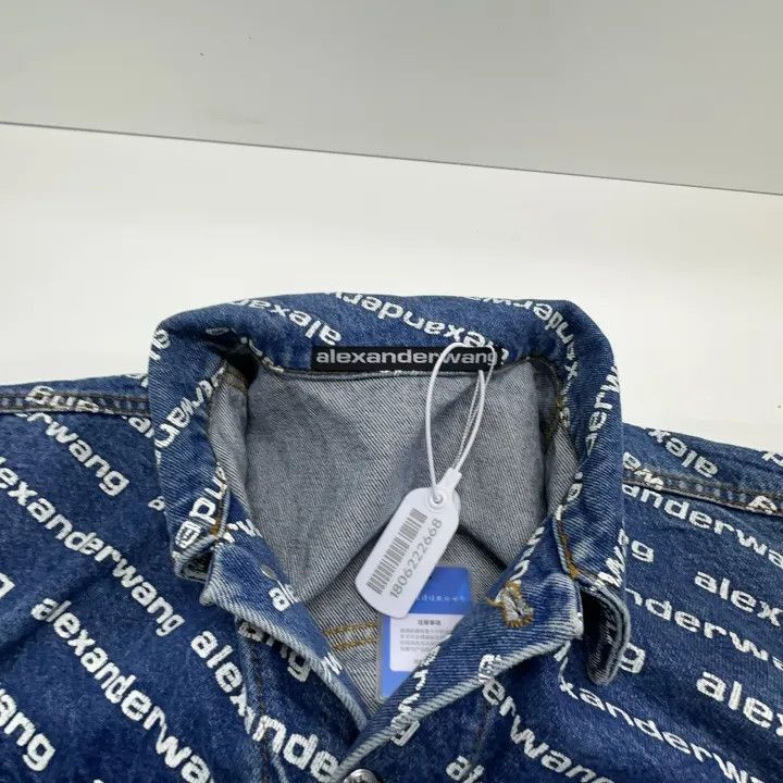 Other Alexander Wang Logo Print Denim Jacket for Women - Size S / US 4 / IT 40 - 5 Thumbnail