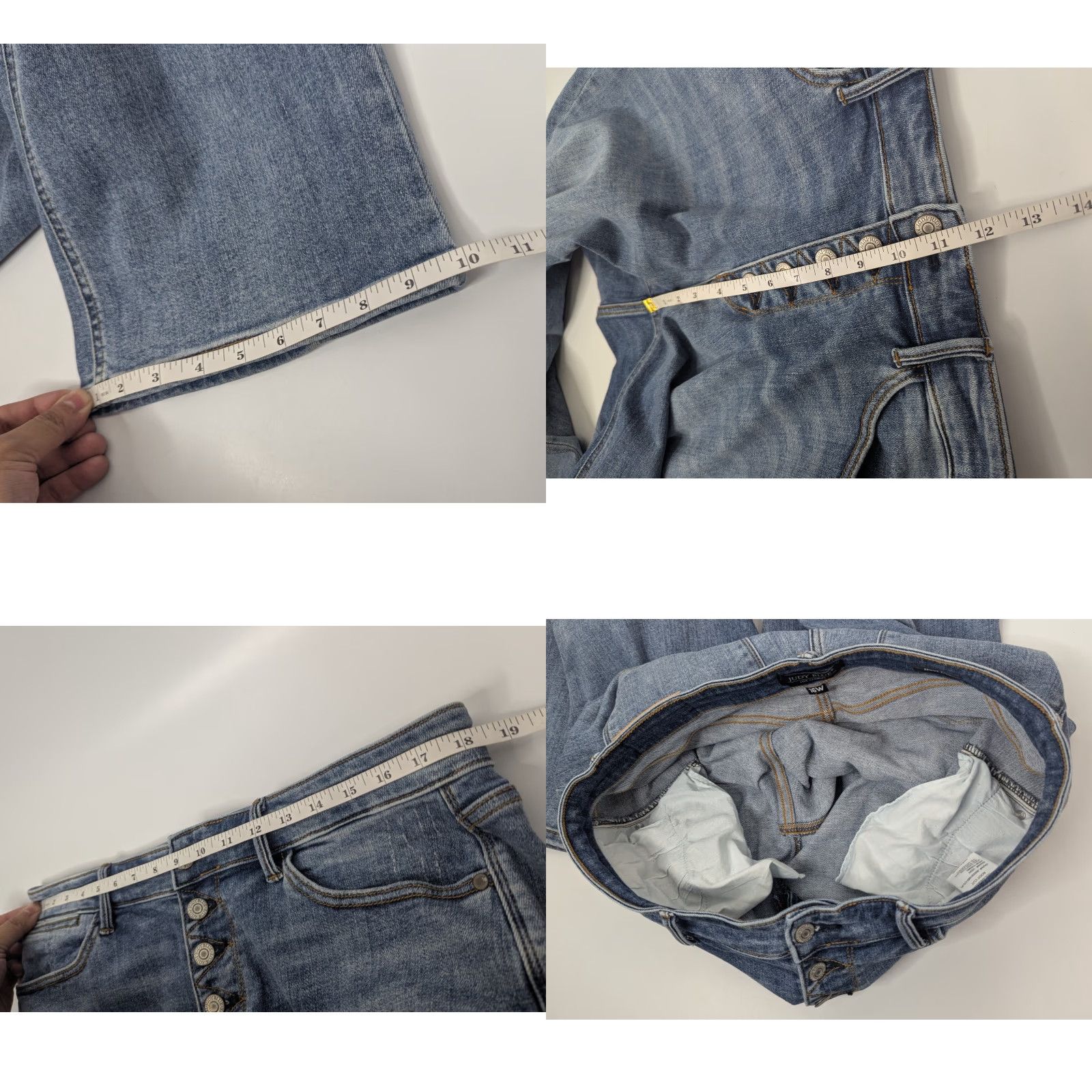 Vintage Judy Blue Jeans Boot Cut Button Fly Women's 16W High Rise Stretch JB82551MD Size 38" / US 16 / IT 52 - 8 Thumbnail