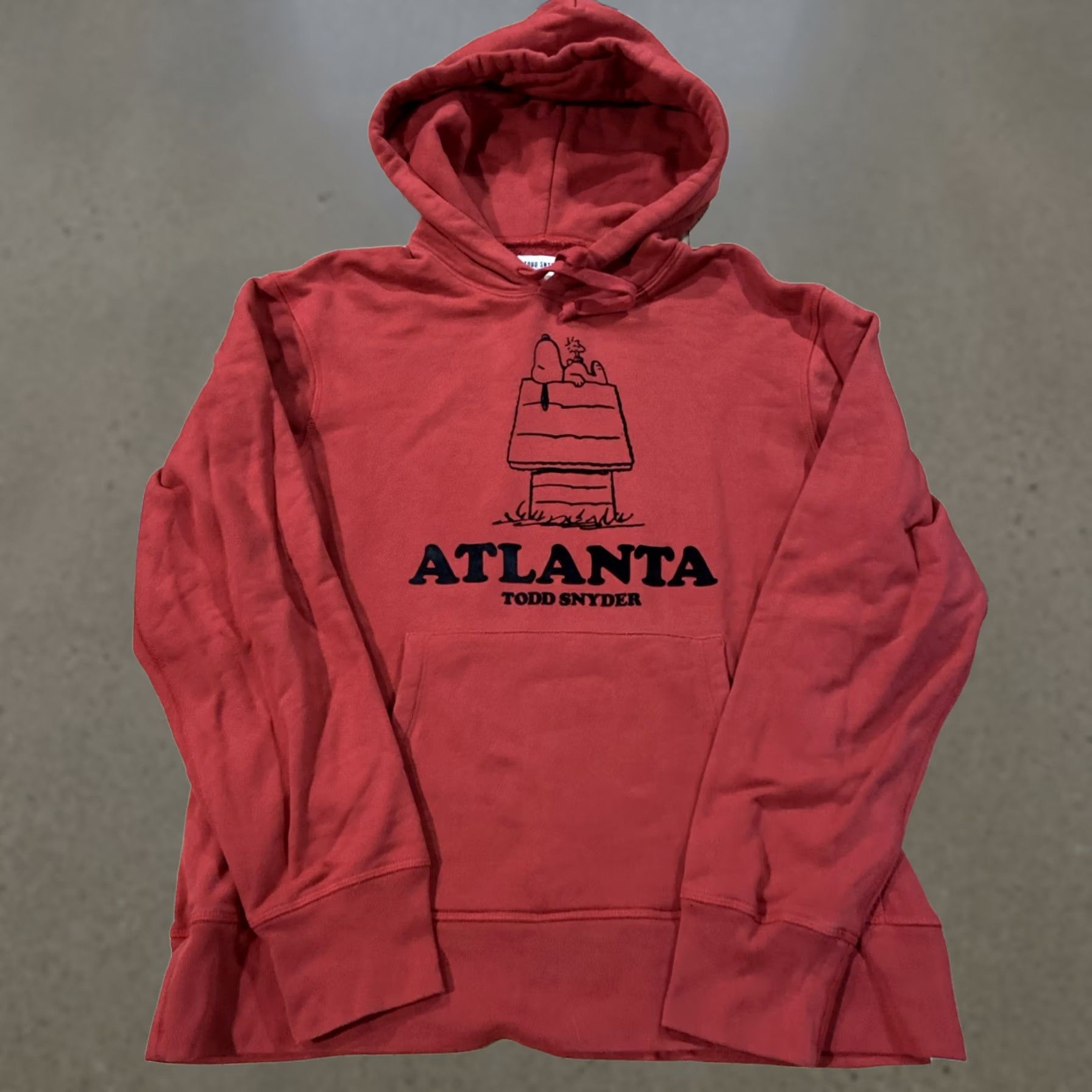 Todd Snyder Todd Snyder Peanuts Snoopy Hoodie Medium Red Graphic Print Mens Pullover Limited Edition M Size US M / EU 48-50 / 2 - 1 Thumbnail