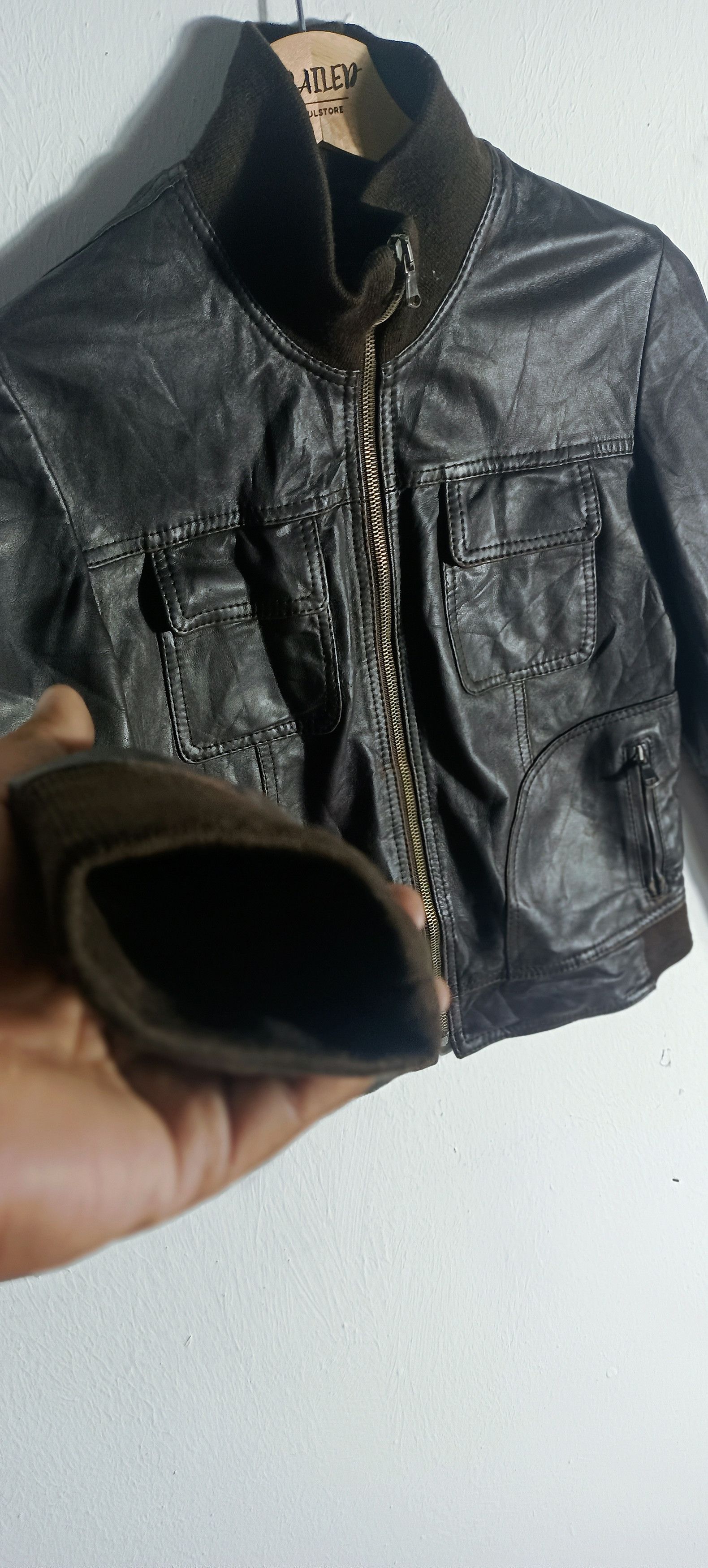 Vera Pelle Vintage 💥Vera Pelle Bikers Leather Jacket Size US S / EU 44-46 / 1 - 5 Thumbnail
