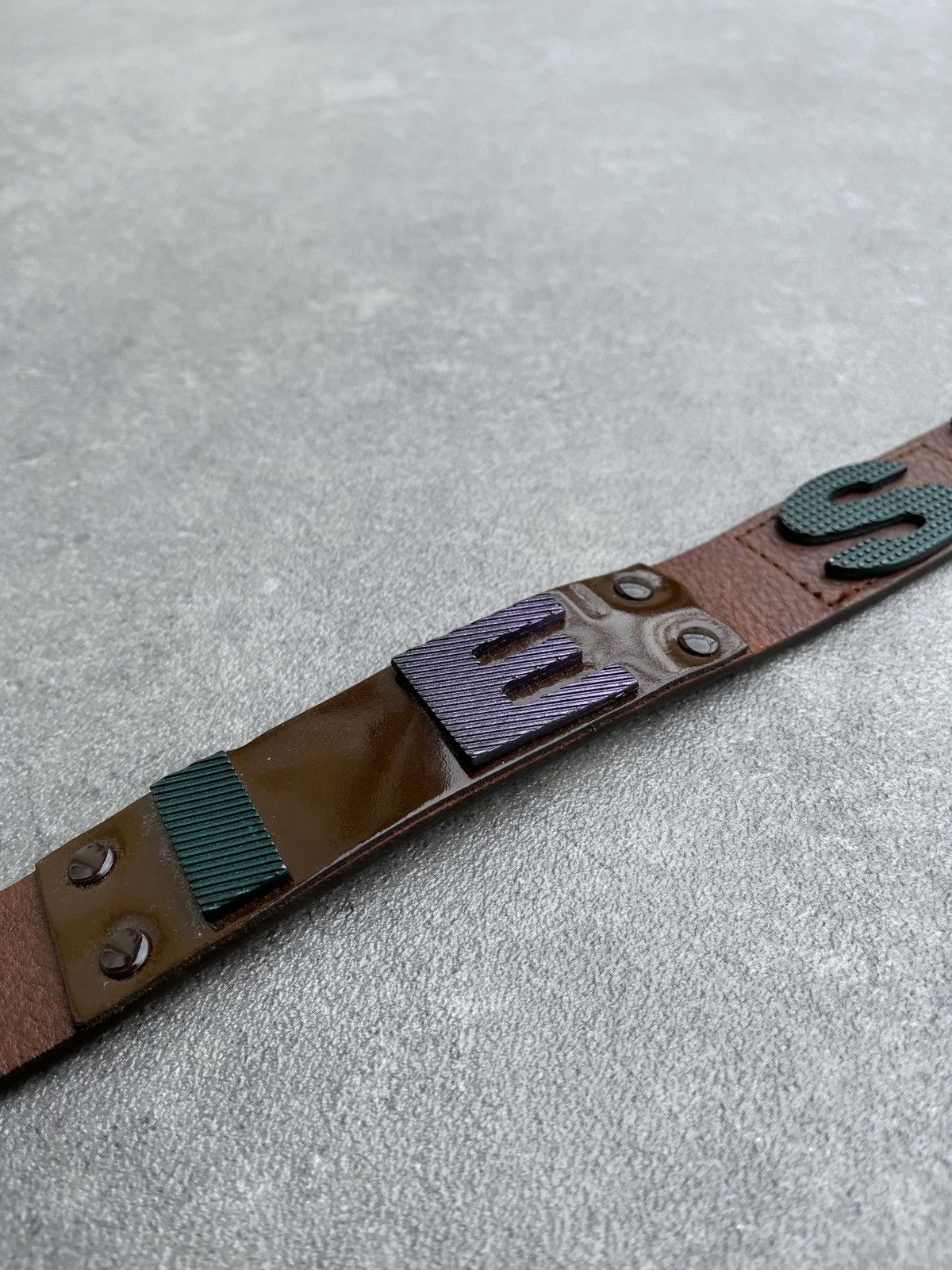 Diesel 🔥Rare Vintage 2000’s DIESEL Big logo Leather Belt Size ONE SIZE - 12 Thumbnail