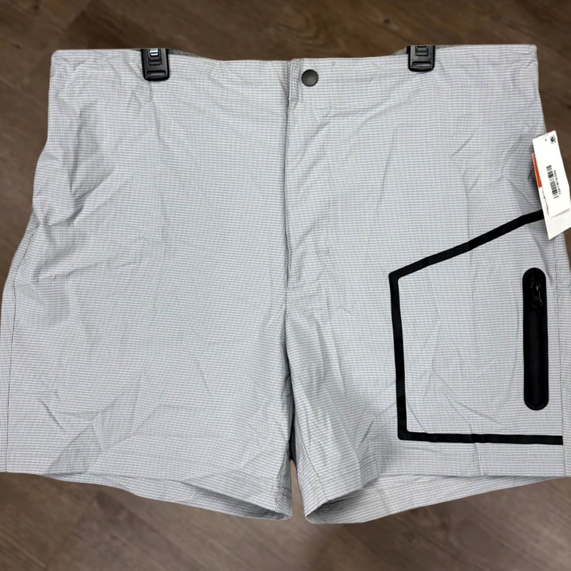 Vintage VINTAGE? No. Sports Illustrated Hybrid Shorts Mens XL Grey Plaid Snap Button Drawstring NEW Size US 36 / EU 52 - 1 Thumbnail