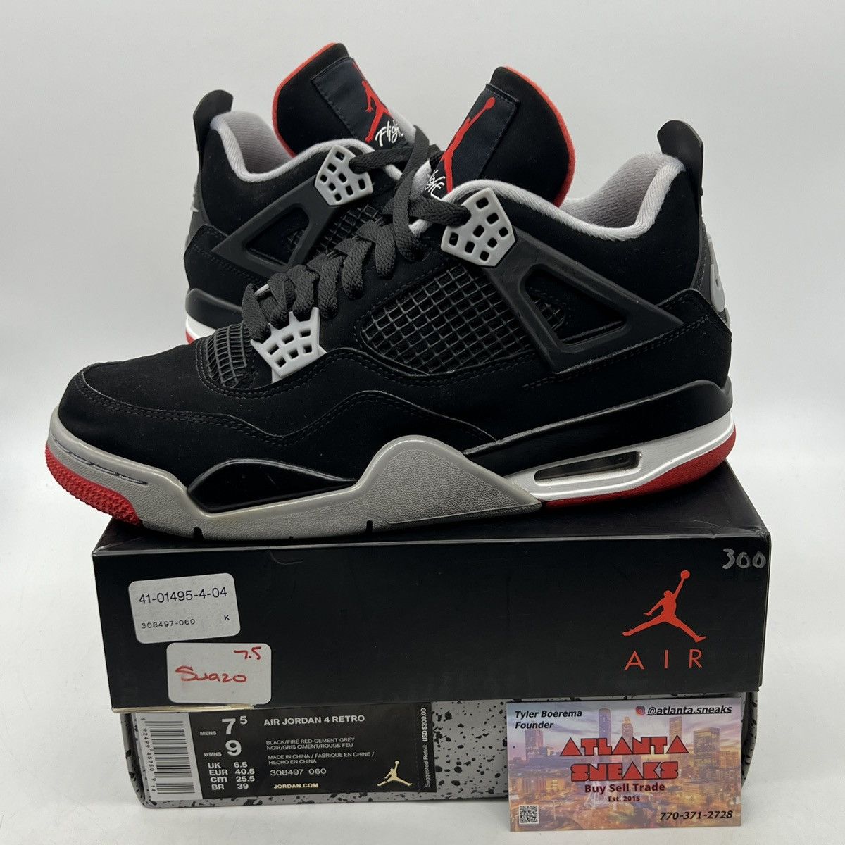 Jordan Brand Air Jordan 4 bred Size US 7.5 / EU 40-41 - 1 Thumbnail