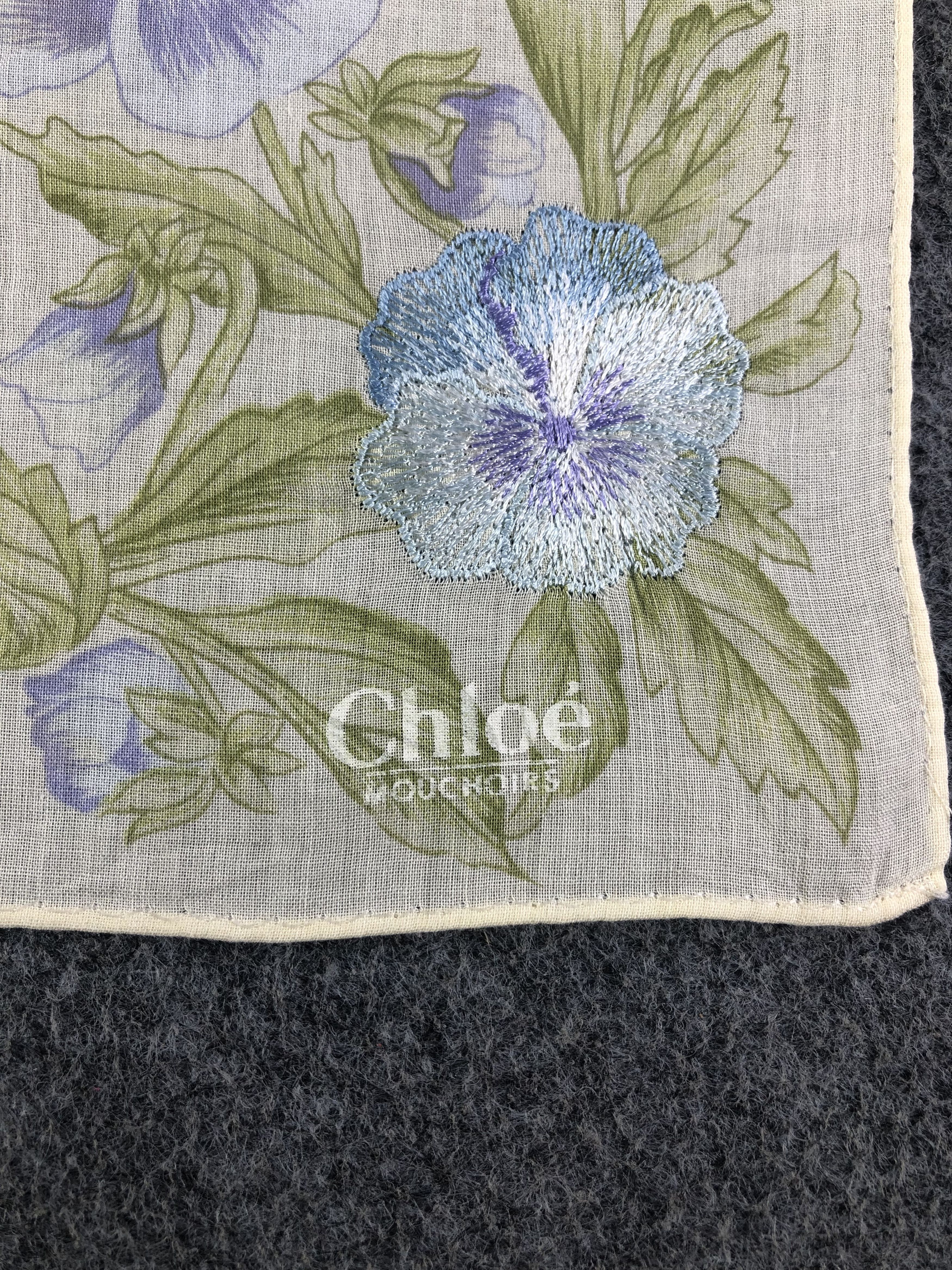Vintage Chloe Handkerchief / Bandana / Neckerchief Size ONE SIZE - 5 Thumbnail