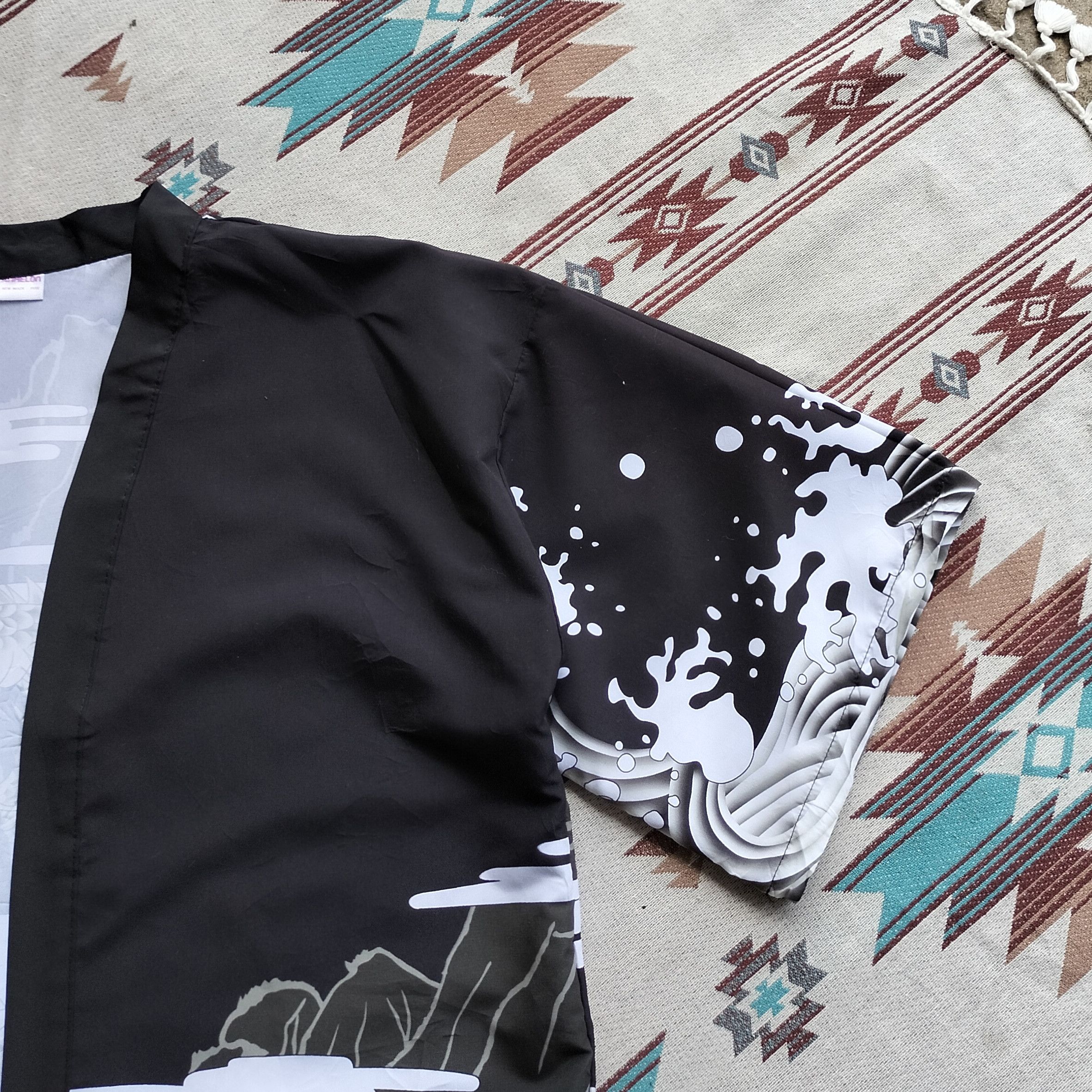 Sugar Cane japan kimono sukajan Anhelon dragon wave printed kimono Size US M / EU 48-50 / 2 - 5 Thumbnail
