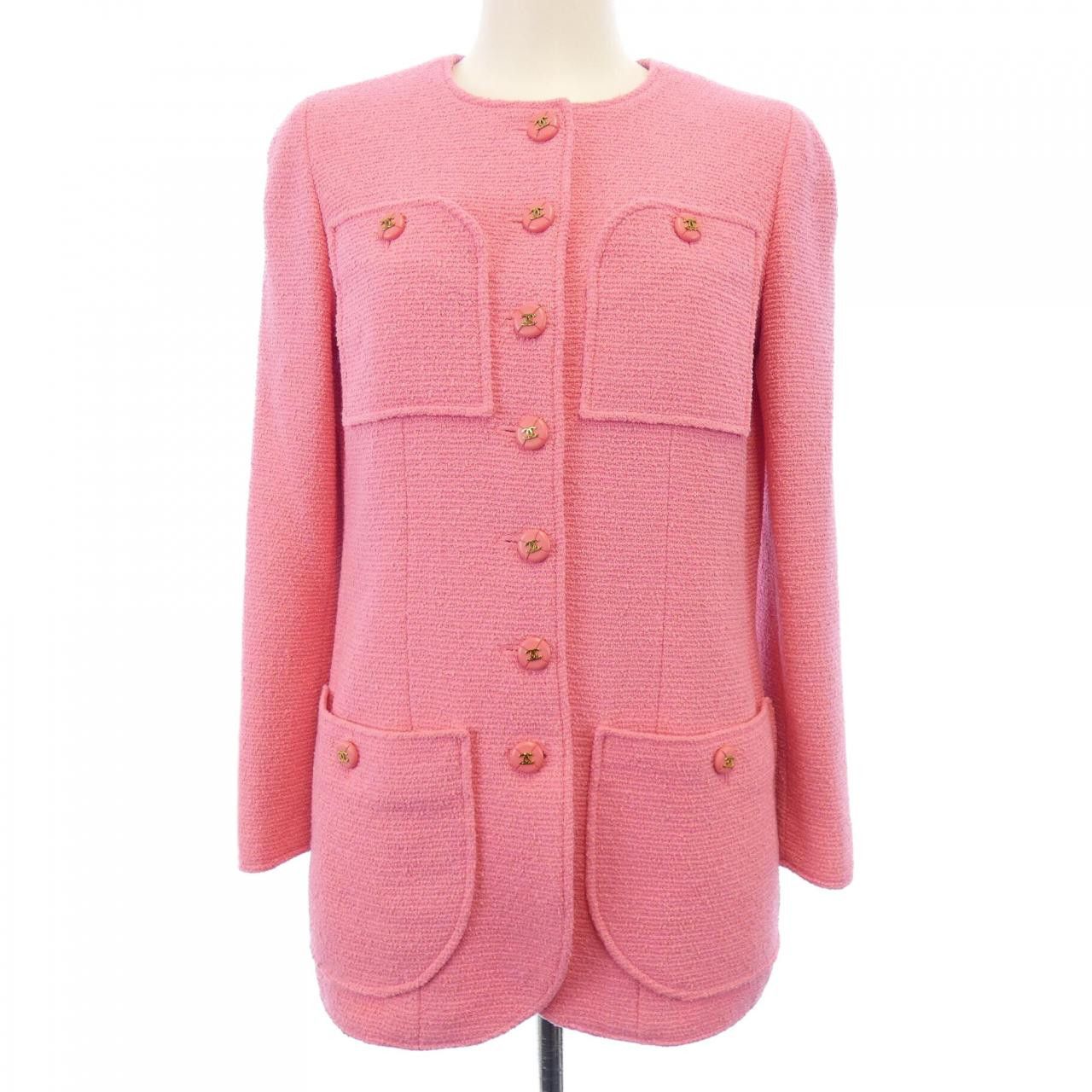 Chanel Chanel Collarless Jacket Textile Outerwear P04542V03969 DUTY FREE for USA