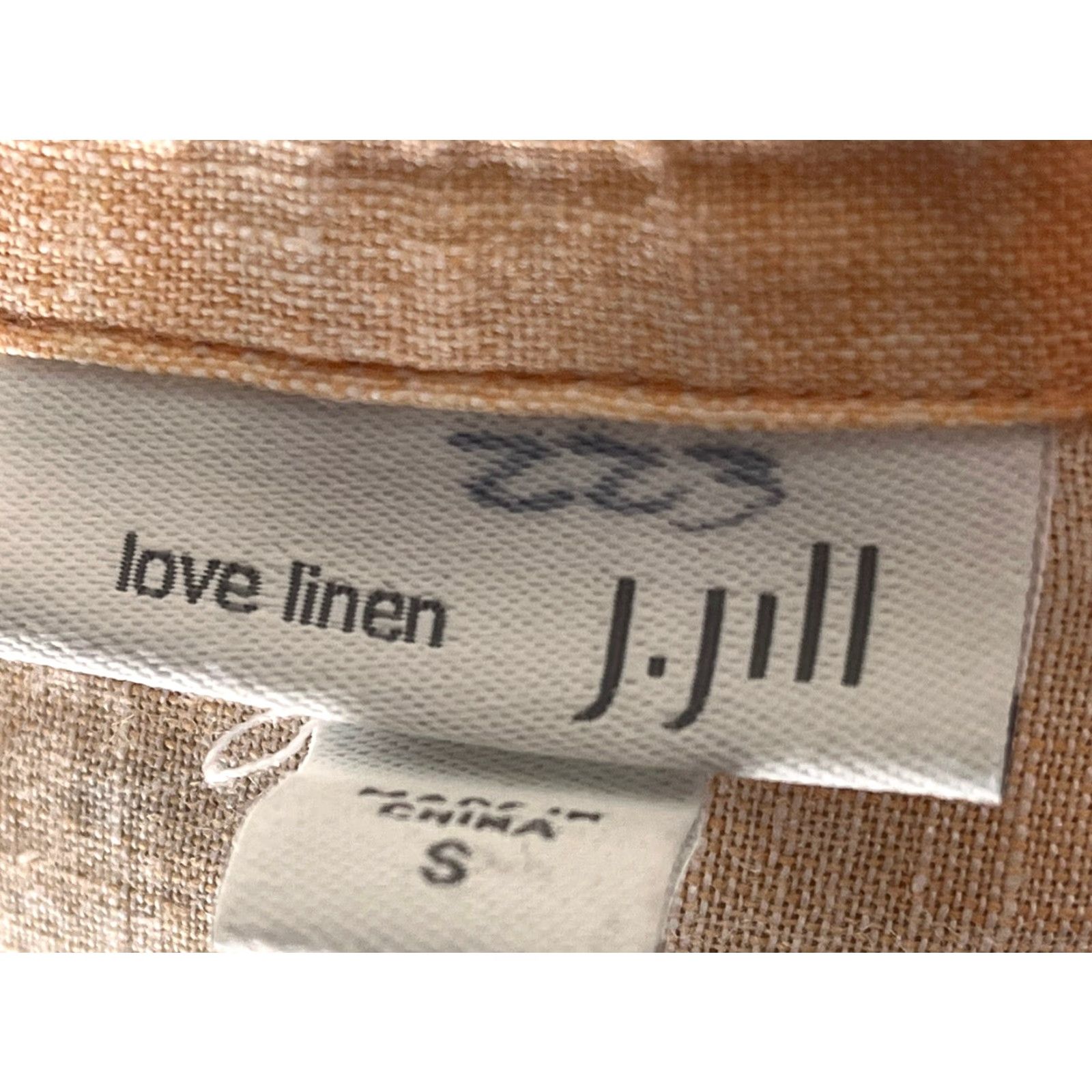 J. Jill J. Jill Shirt Women Sz Small Linen Peach Beach Summer Coastal Button Up Love Size S / US 4 / IT 40 - 6 Thumbnail