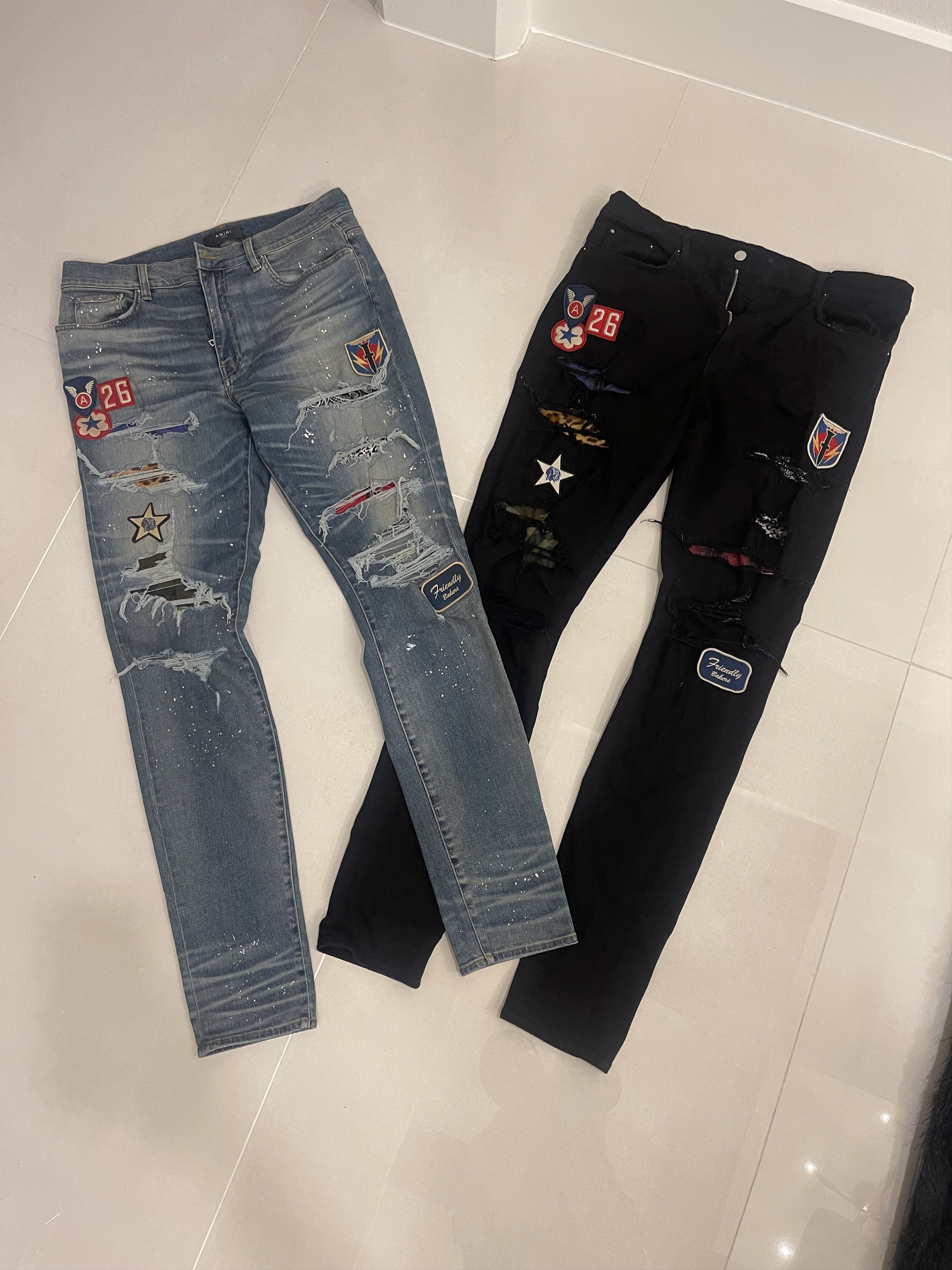 Amiri Amiri indigo art patch painted jeans Size US 38 / EU 54 - 12 Thumbnail