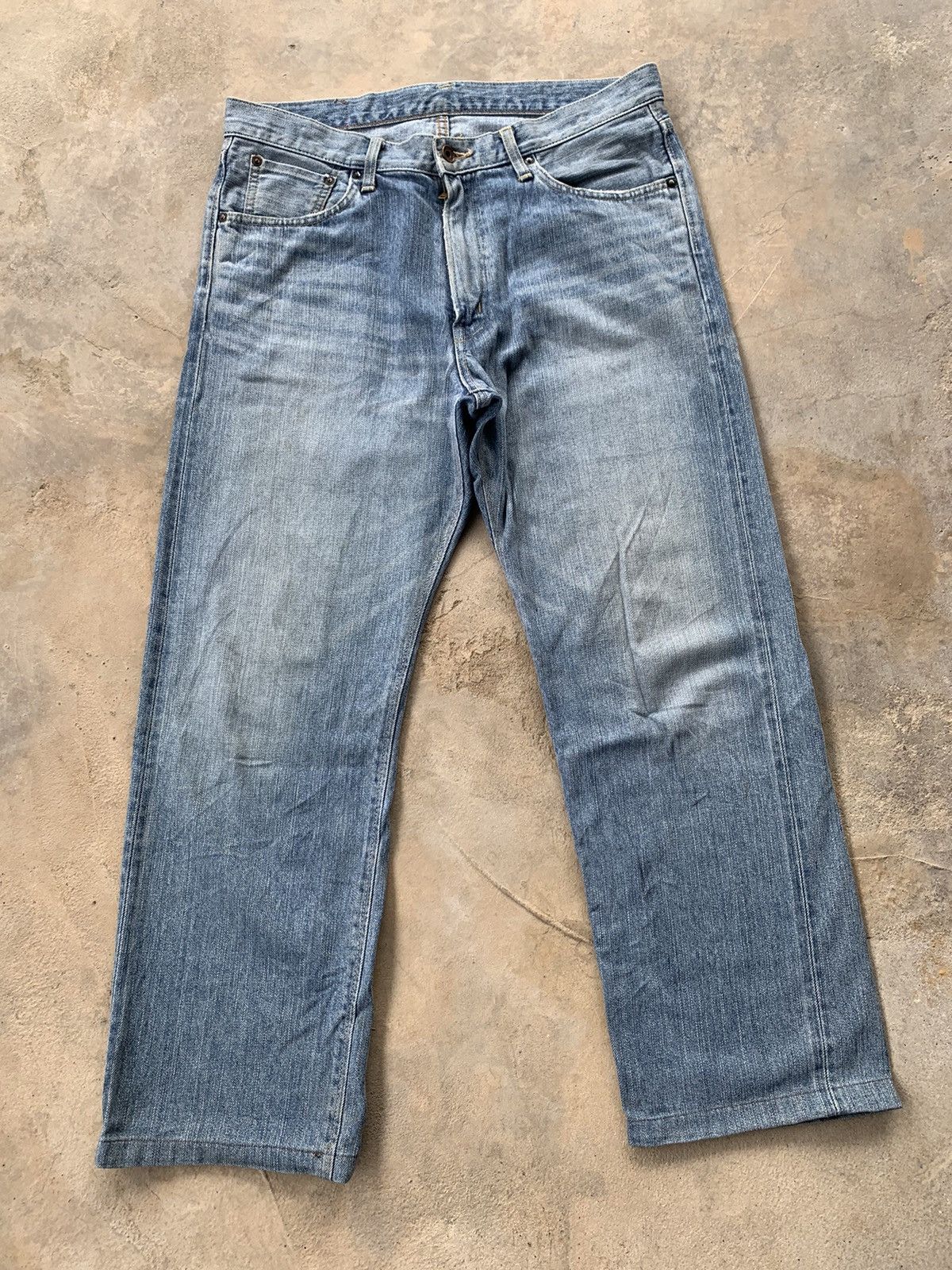 Edwin × Vintage Vintage Edwin 505 Redline Selvedge Distressed Denim Size US 34 / EU 50 - 1 Thumbnail
